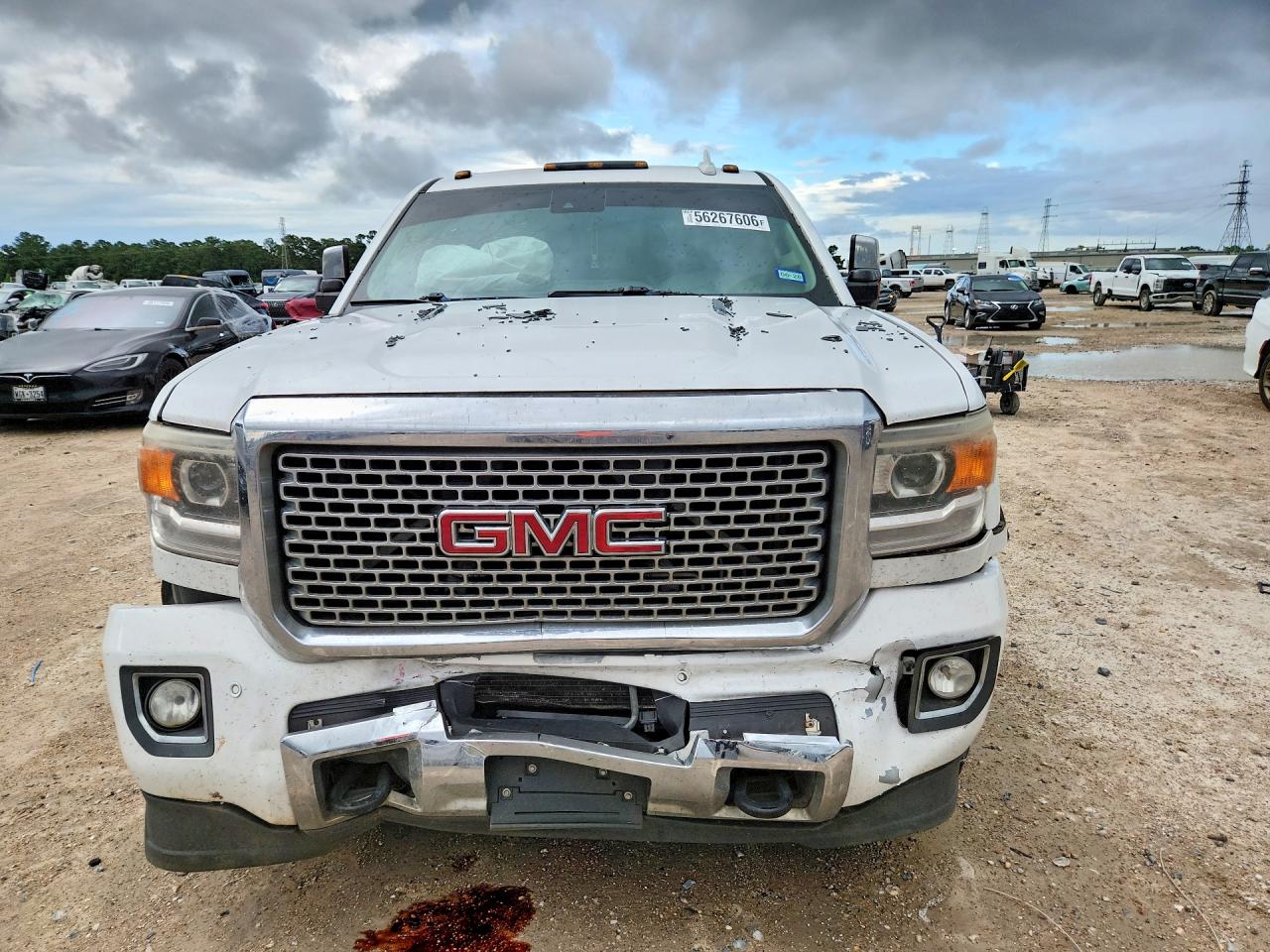 2015 Gmc Sierra K2500 Denali White vin: 1GT120E85FF643723