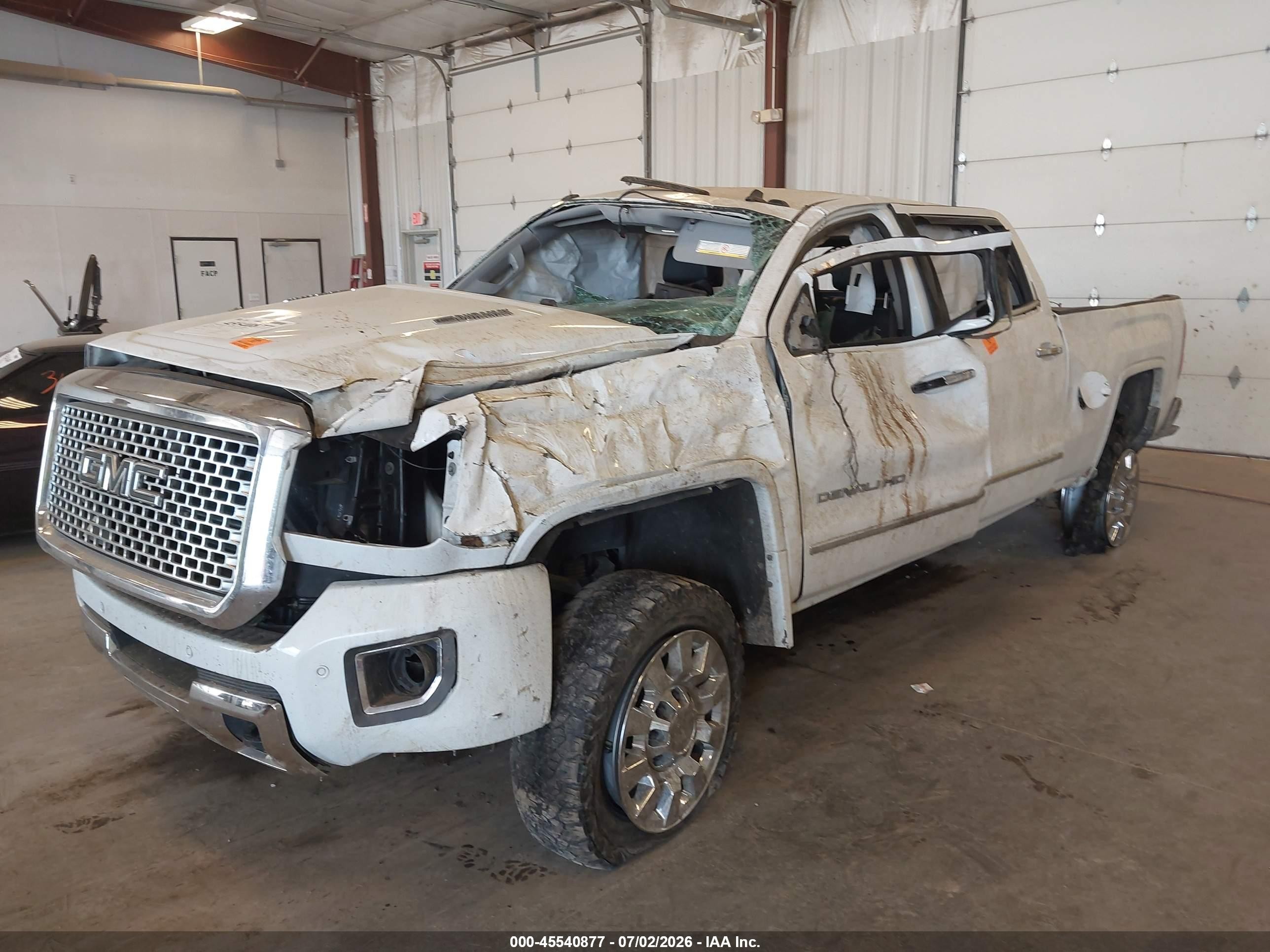 2015 Gmc Sierra 2500hd Denali White vin: 1GT120E8XFF117183