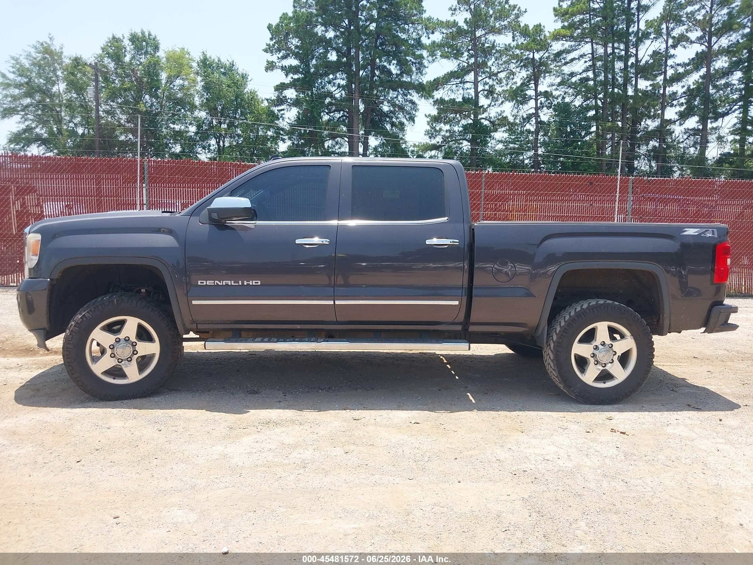 2015 Gmc Sierra 2500hd Denali Gray vin: 1GT120E8XFF180655