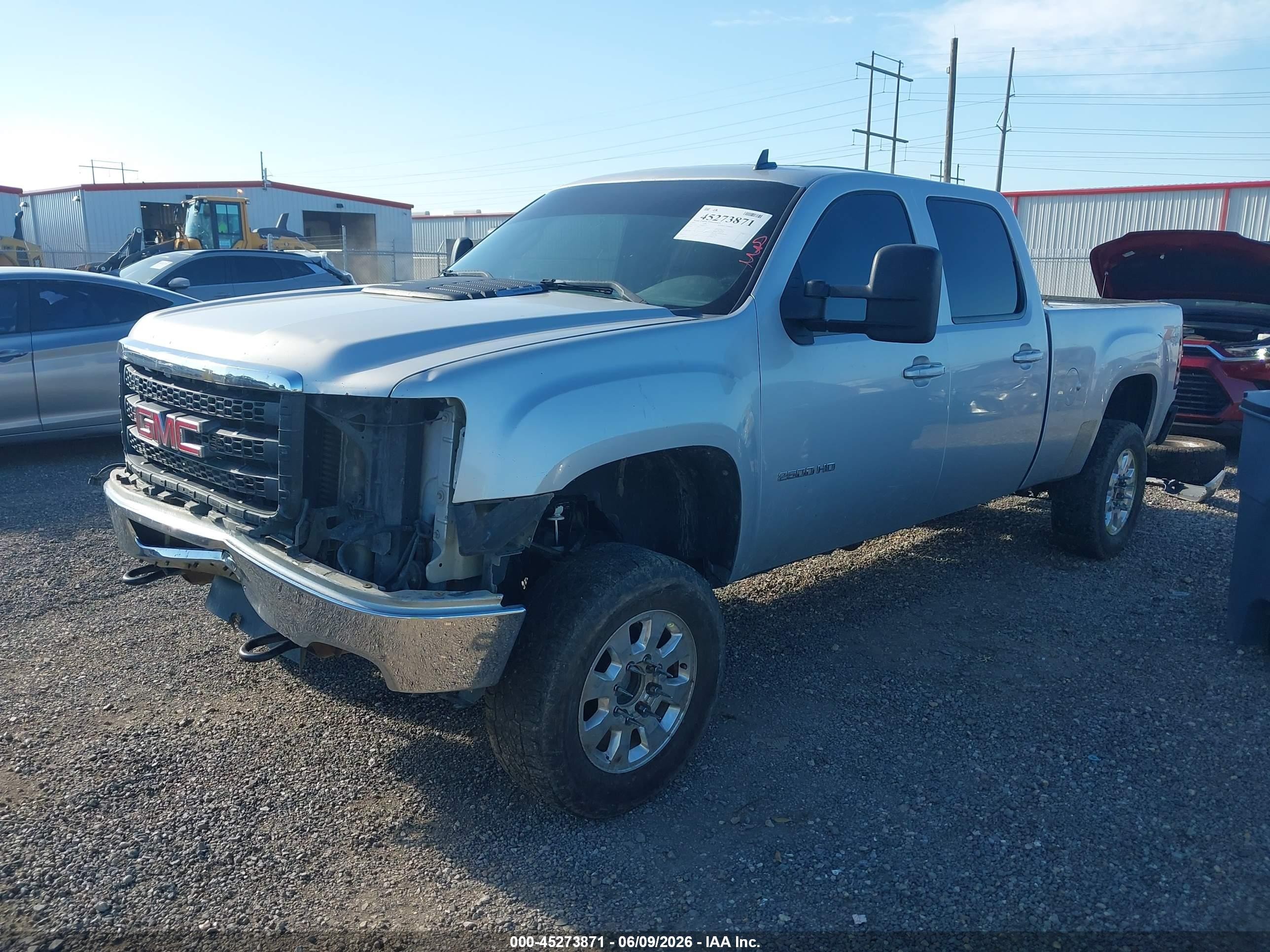 2011 Gmc Sierra 2500hd Slt Silver vin: 1GT121C80BF104879