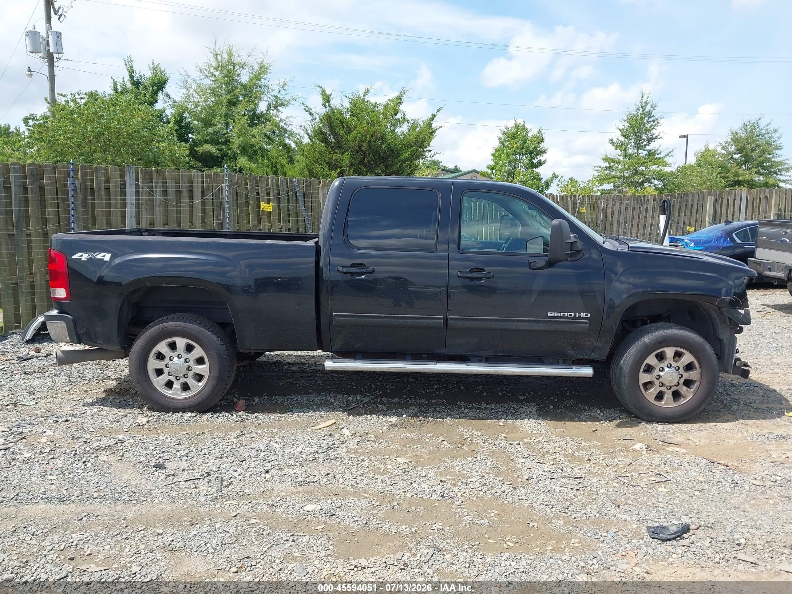 2011 Gmc Sierra 2500hd Slt Черный vin: 1GT121C86BF128877