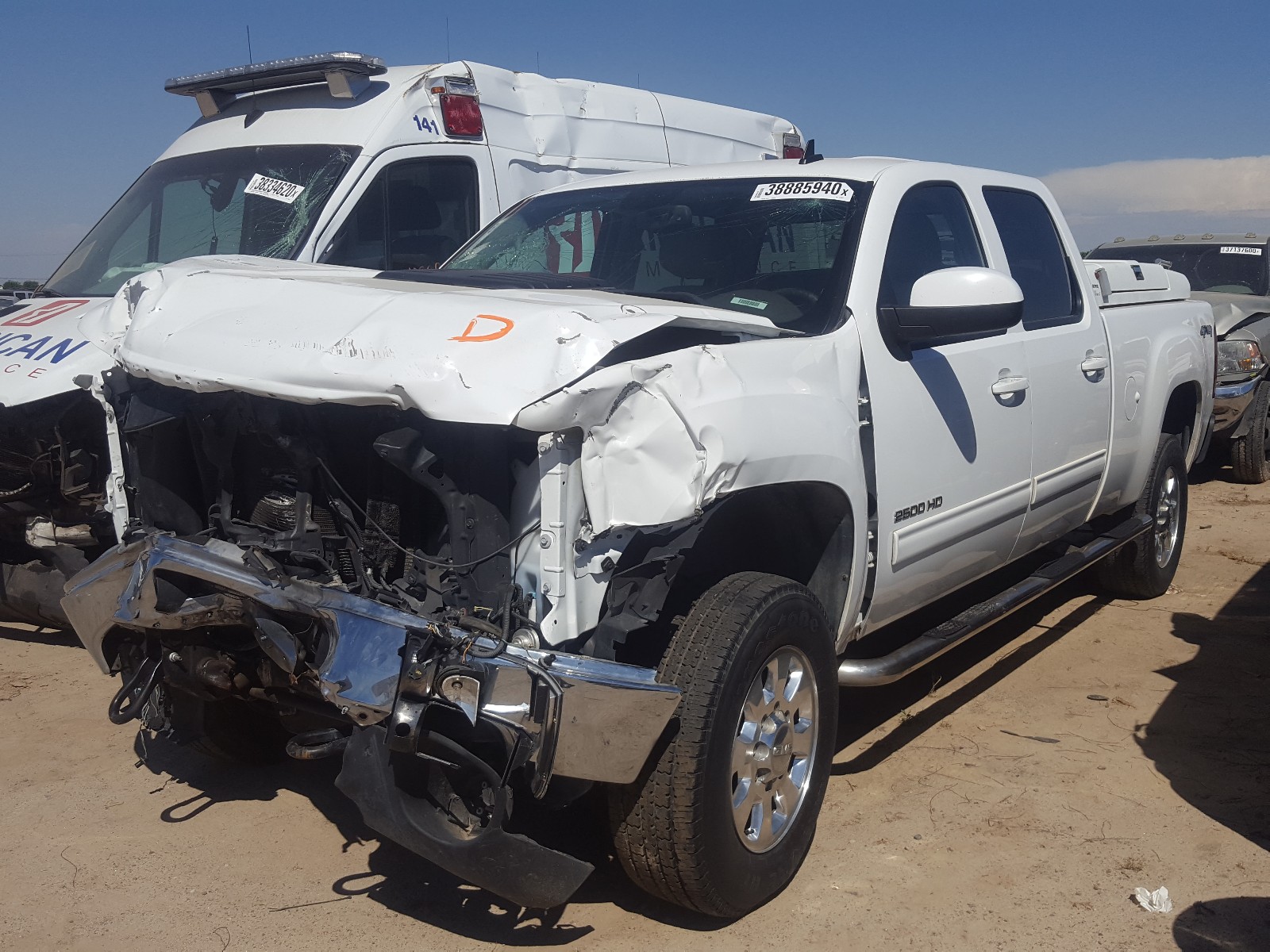 2013 Gmc Sierra K2500 Slt White vin: 1GT121CG7DF119423