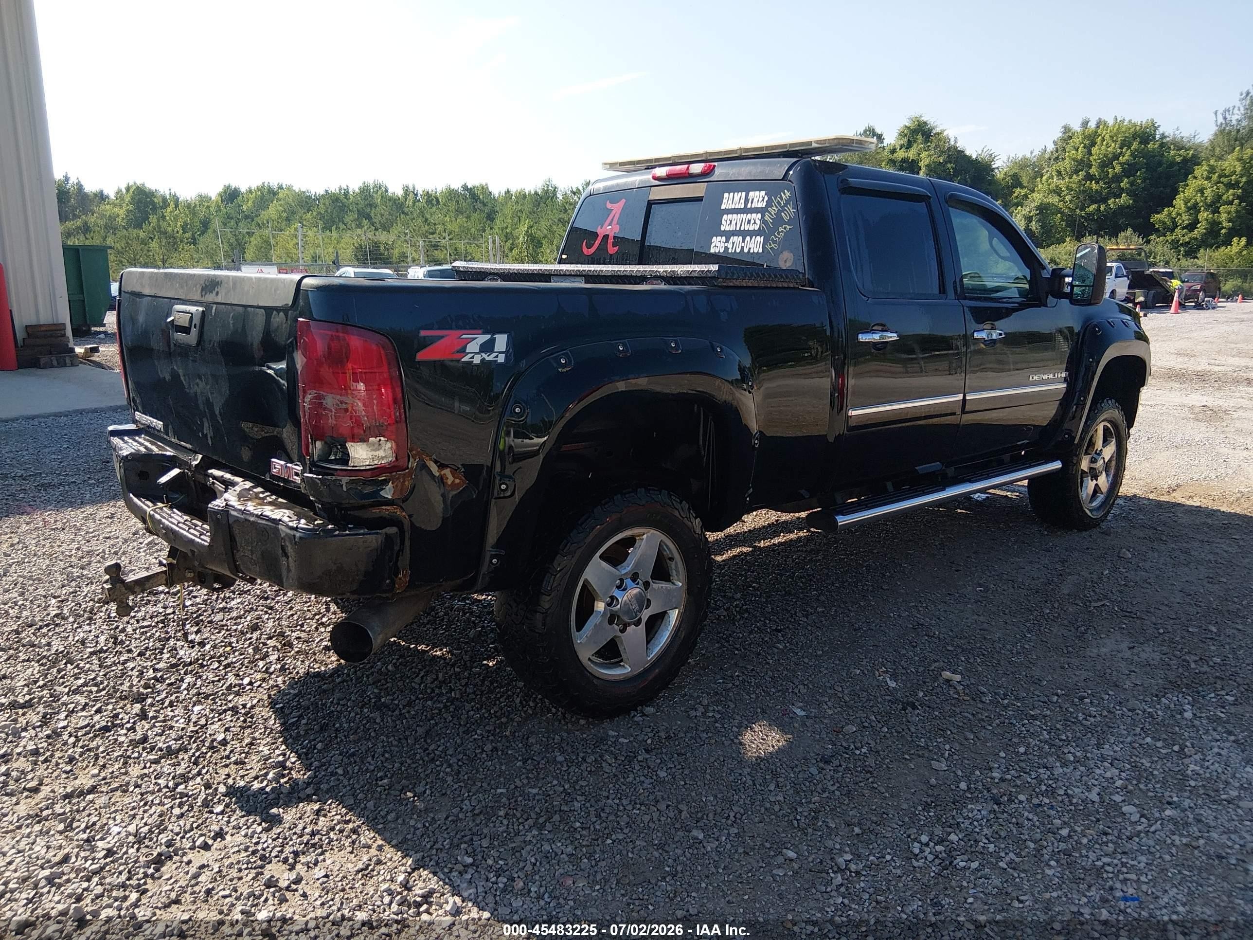 2011 Gmc Sierra 2500hd Denali Black vin: 1GT125C82BF183592