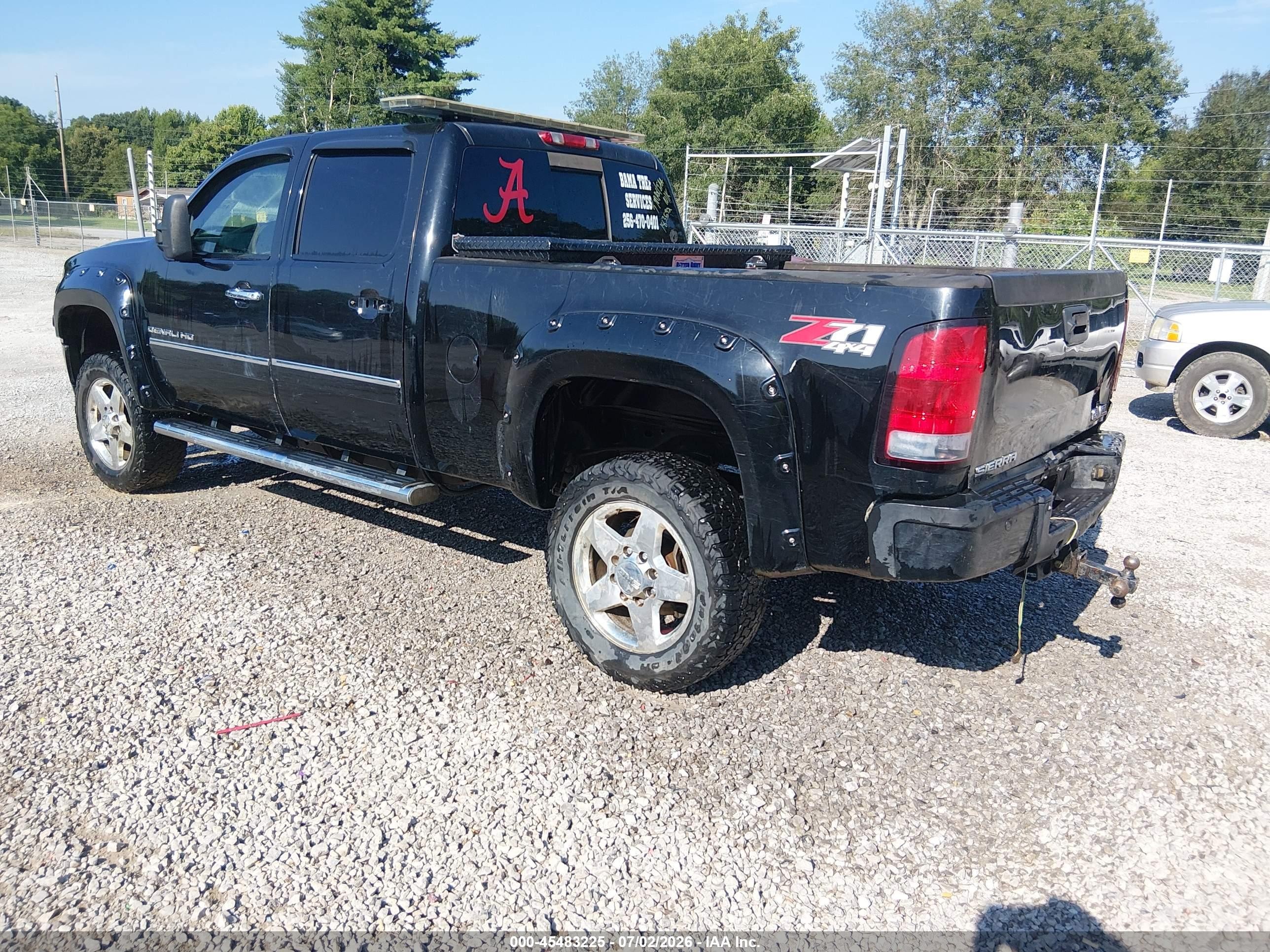 2011 Gmc Sierra 2500hd Denali Black vin: 1GT125C82BF183592