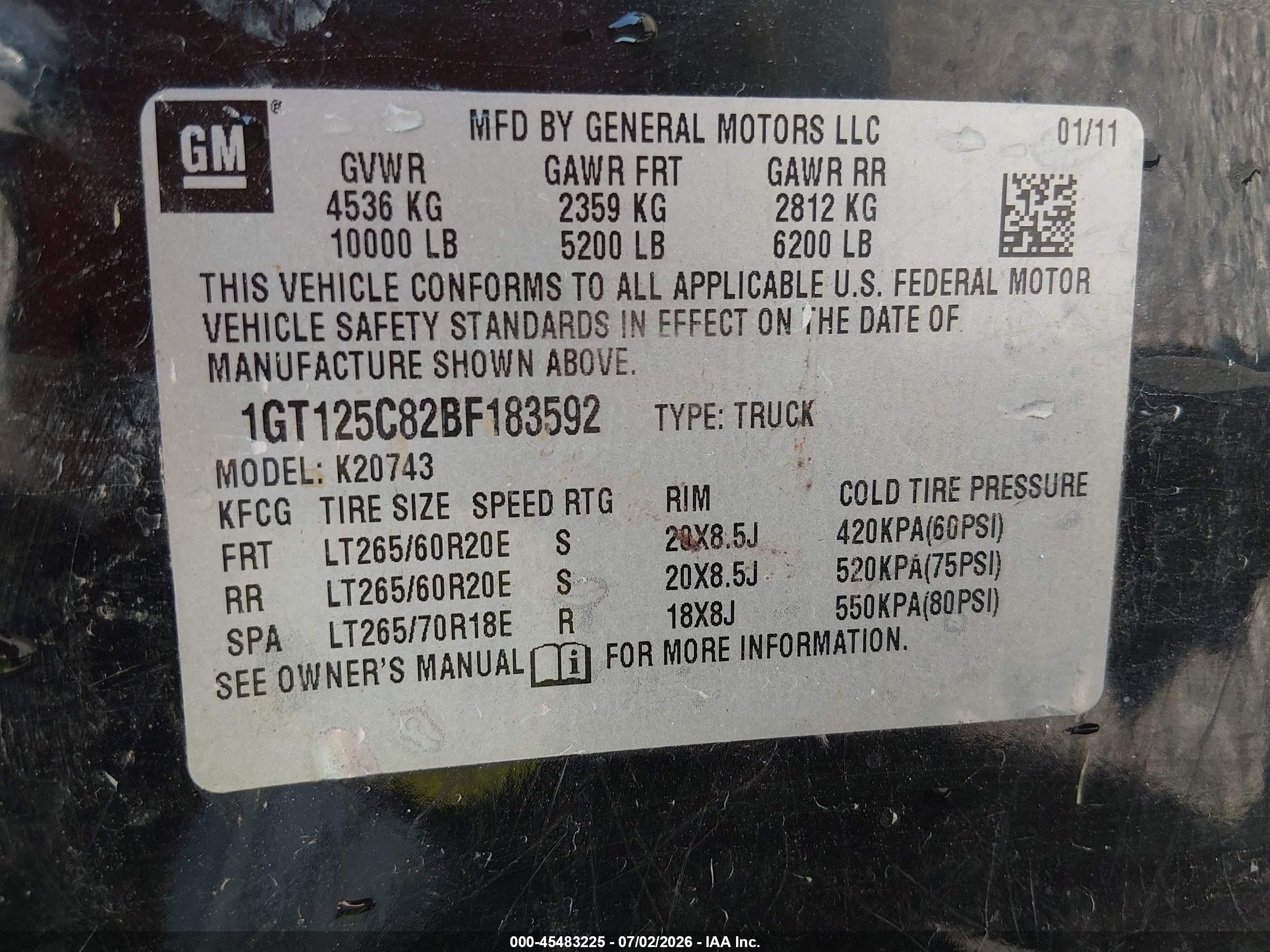 2011 Gmc Sierra 2500hd Denali Black vin: 1GT125C82BF183592