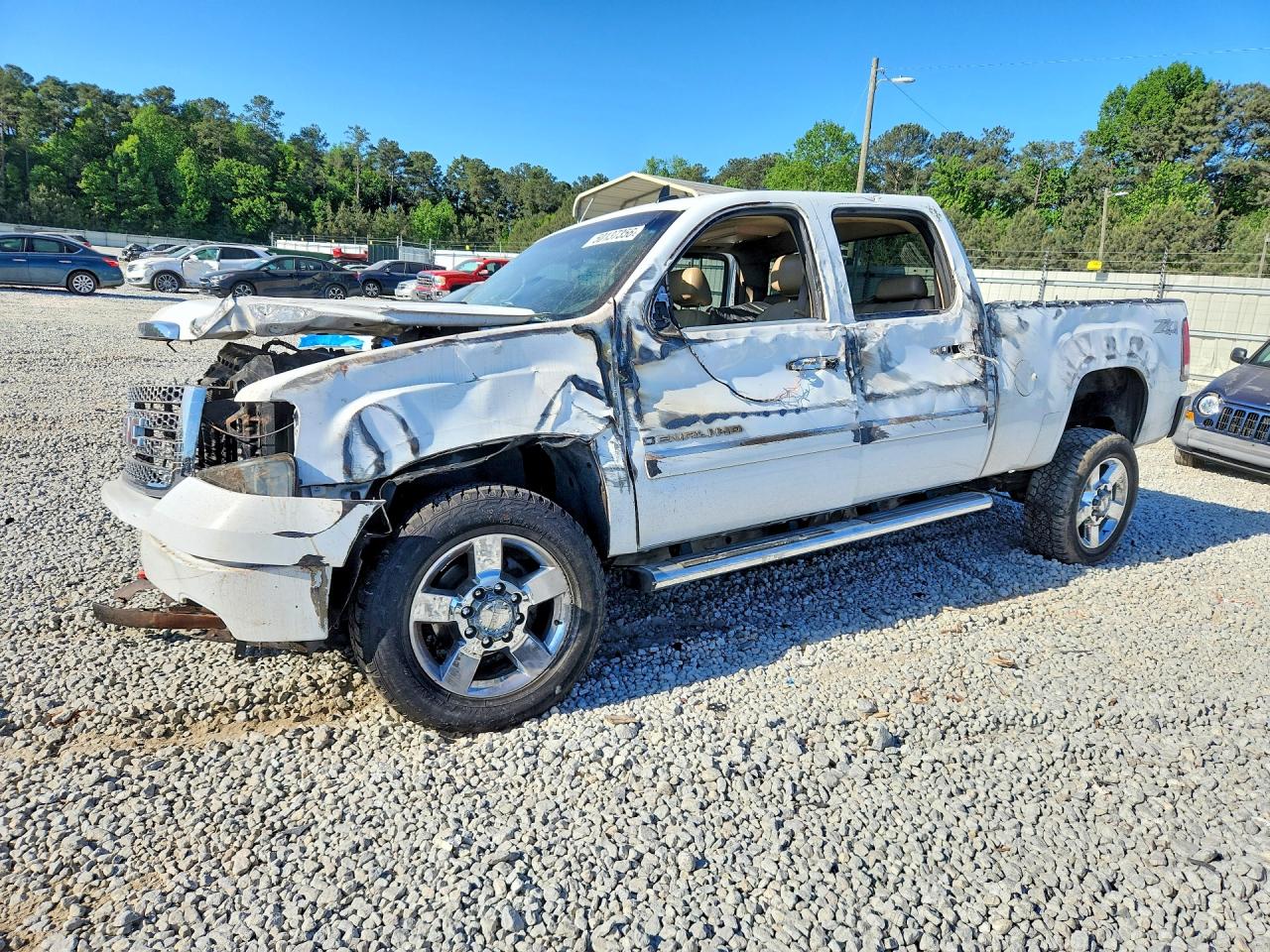 2011 Gmc Sierra K2500 Denali White vin: 1GT125C8XBF166376