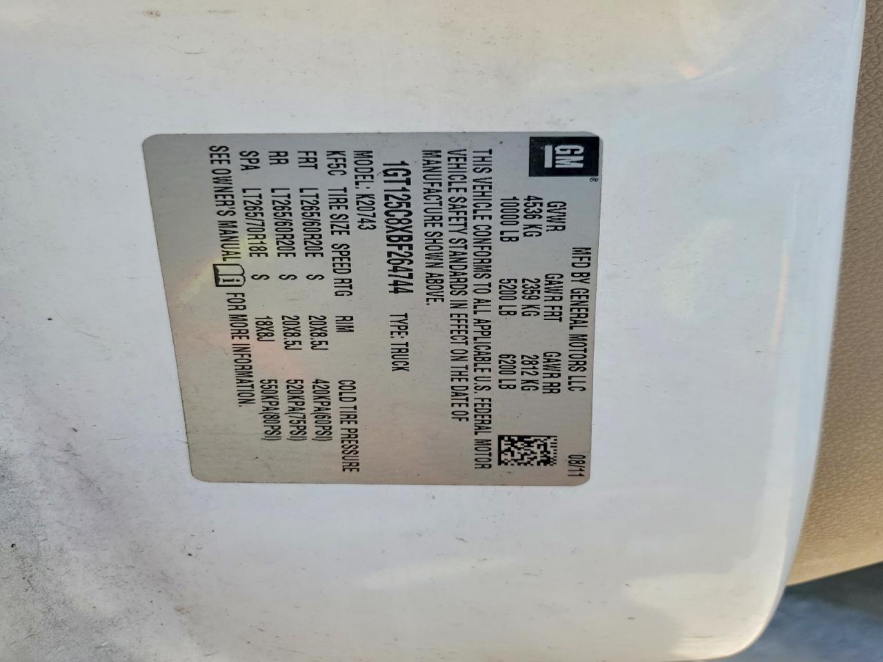 2011 Gmc Sierra K2500 Denali White vin: 1GT125C8XBF264744