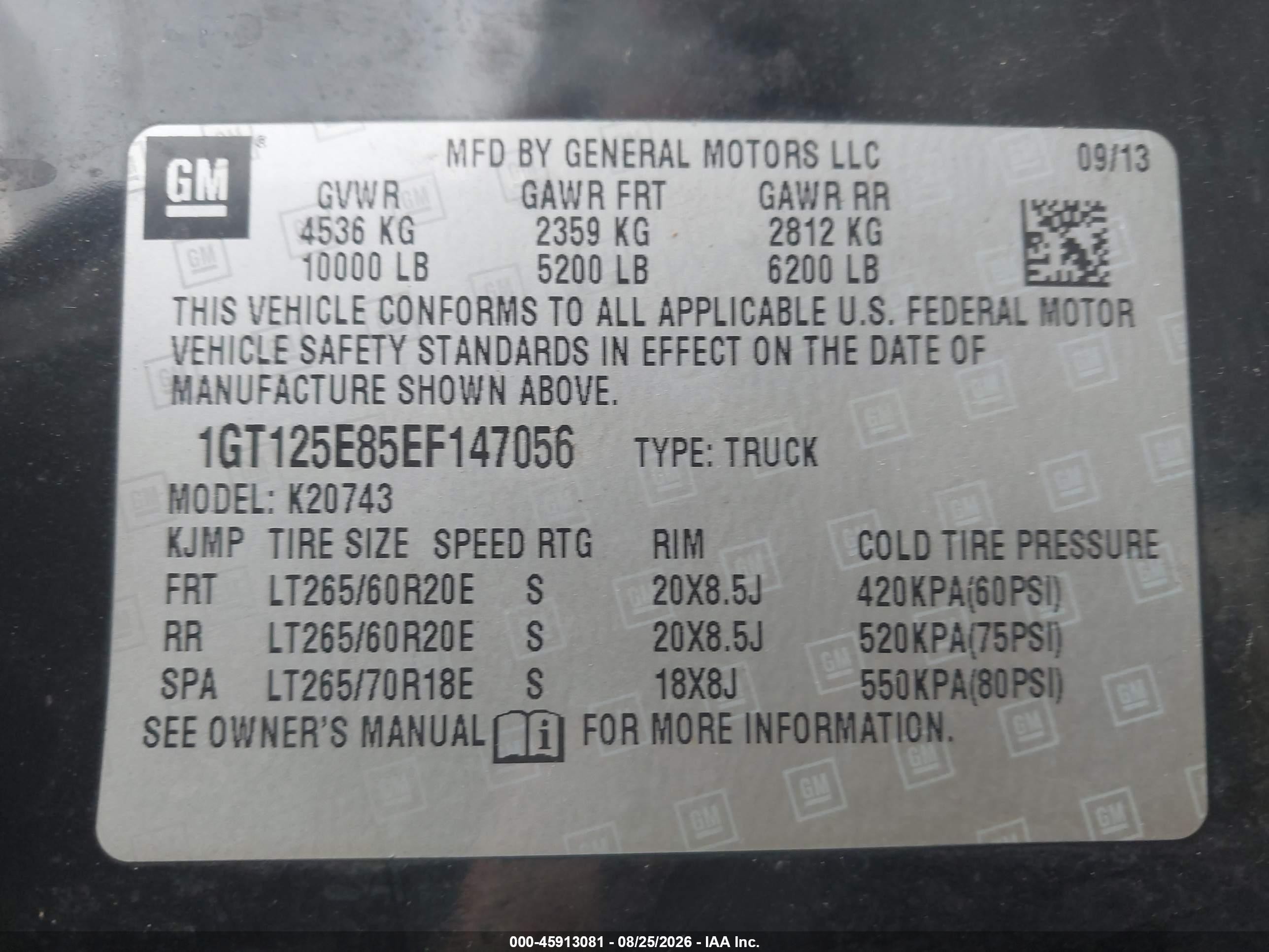 2014 Gmc Sierra 2500hd Denali Черный vin: 1GT125E85EF147056