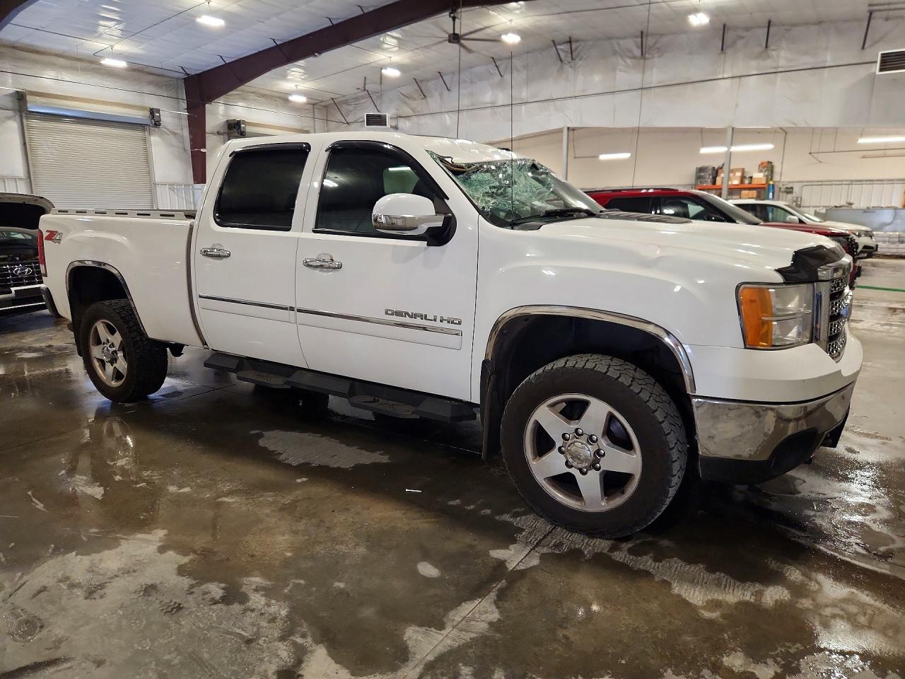 2012 Gmc Sierra K2500 Denali White vin: 1GT125EG1CF169656