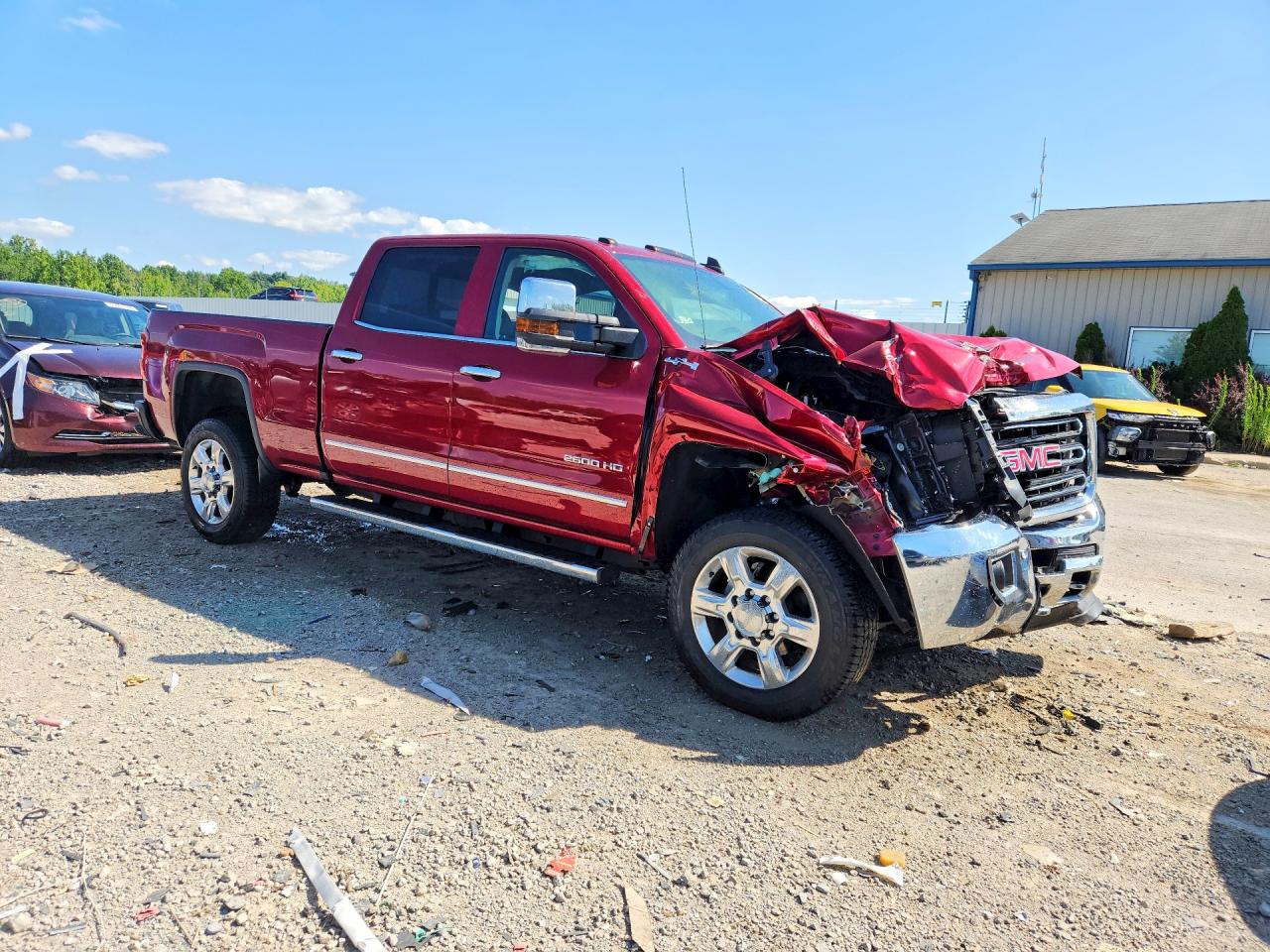 2019 Gmc Sierra K2500 Slt Burgundy vin: 1GT12REGXKF270099