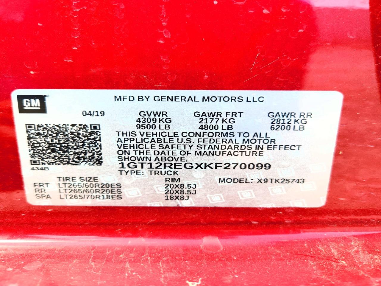 2019 Gmc Sierra K2500 Slt Burgundy vin: 1GT12REGXKF270099