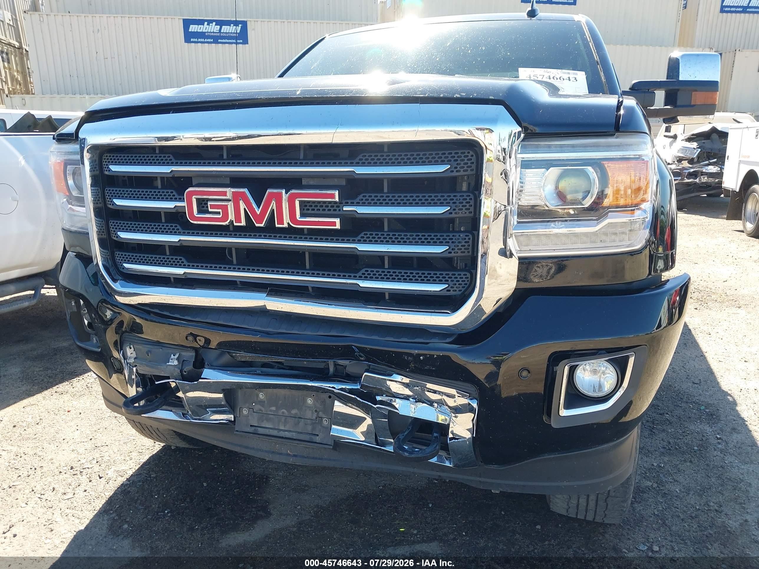 2016 Gmc Sierra 2500hd Slt Черный vin: 1GT12TE88GF181001