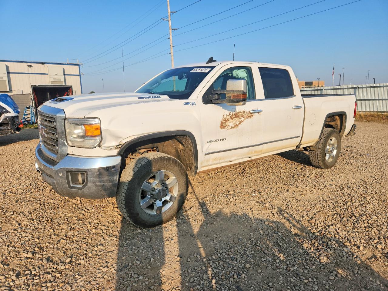 2018 Gmc Sierra K2500 Slt White vin: 1GT12TEY4JF258261