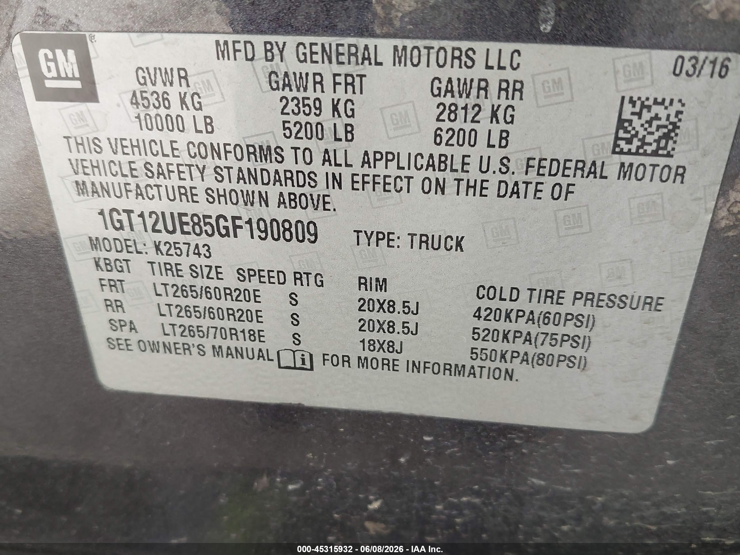 2016 Gmc Sierra 2500hd Denali Черный vin: 1GT12UE85GF190809