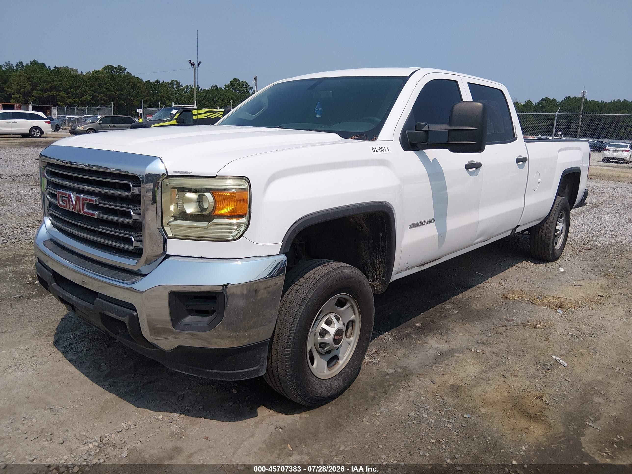 2015 Gmc Sierra 2500hd   Белый vin: 1GT12XEG6FF156174