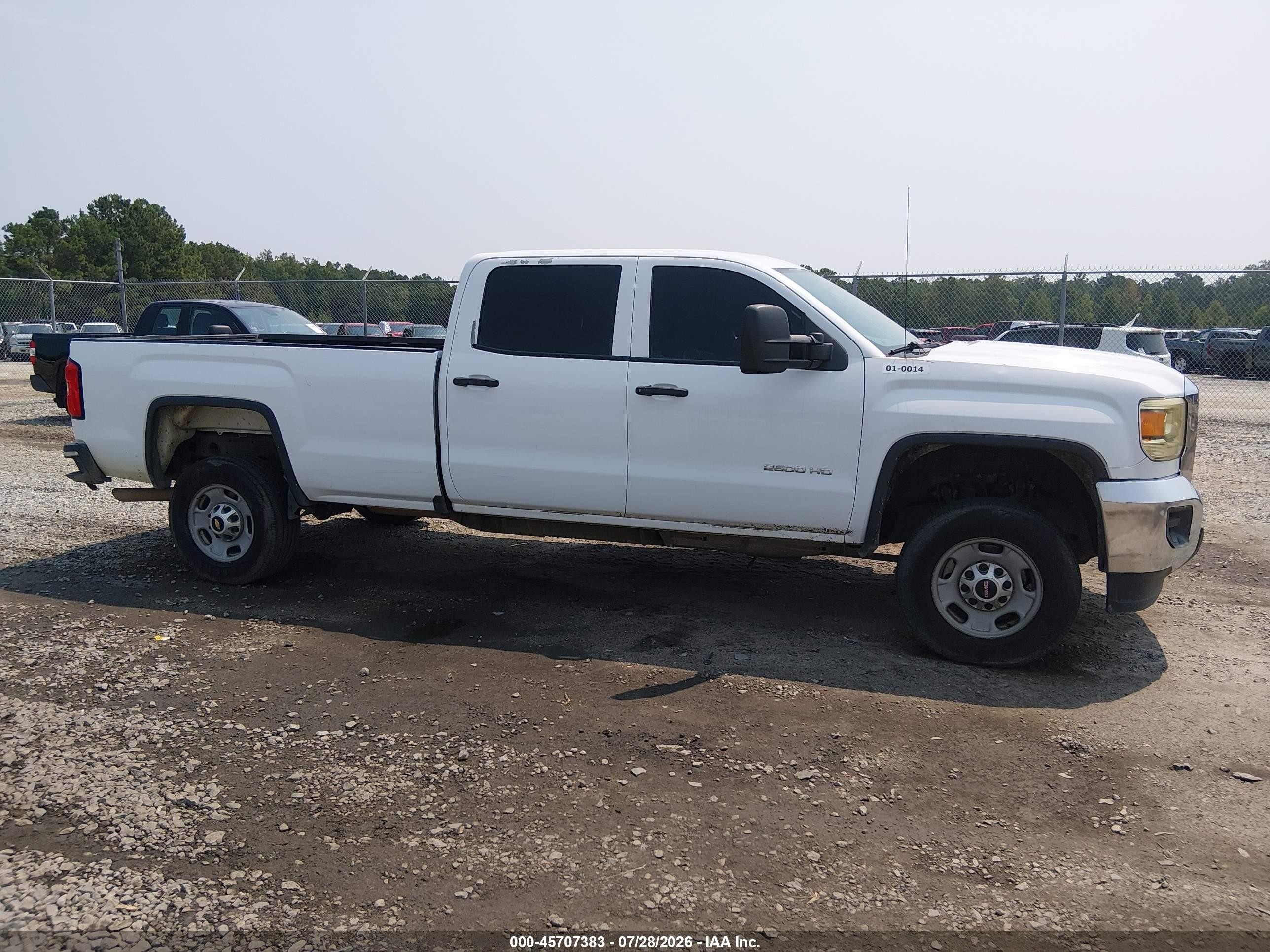 2015 Gmc Sierra 2500hd   Белый vin: 1GT12XEG6FF156174