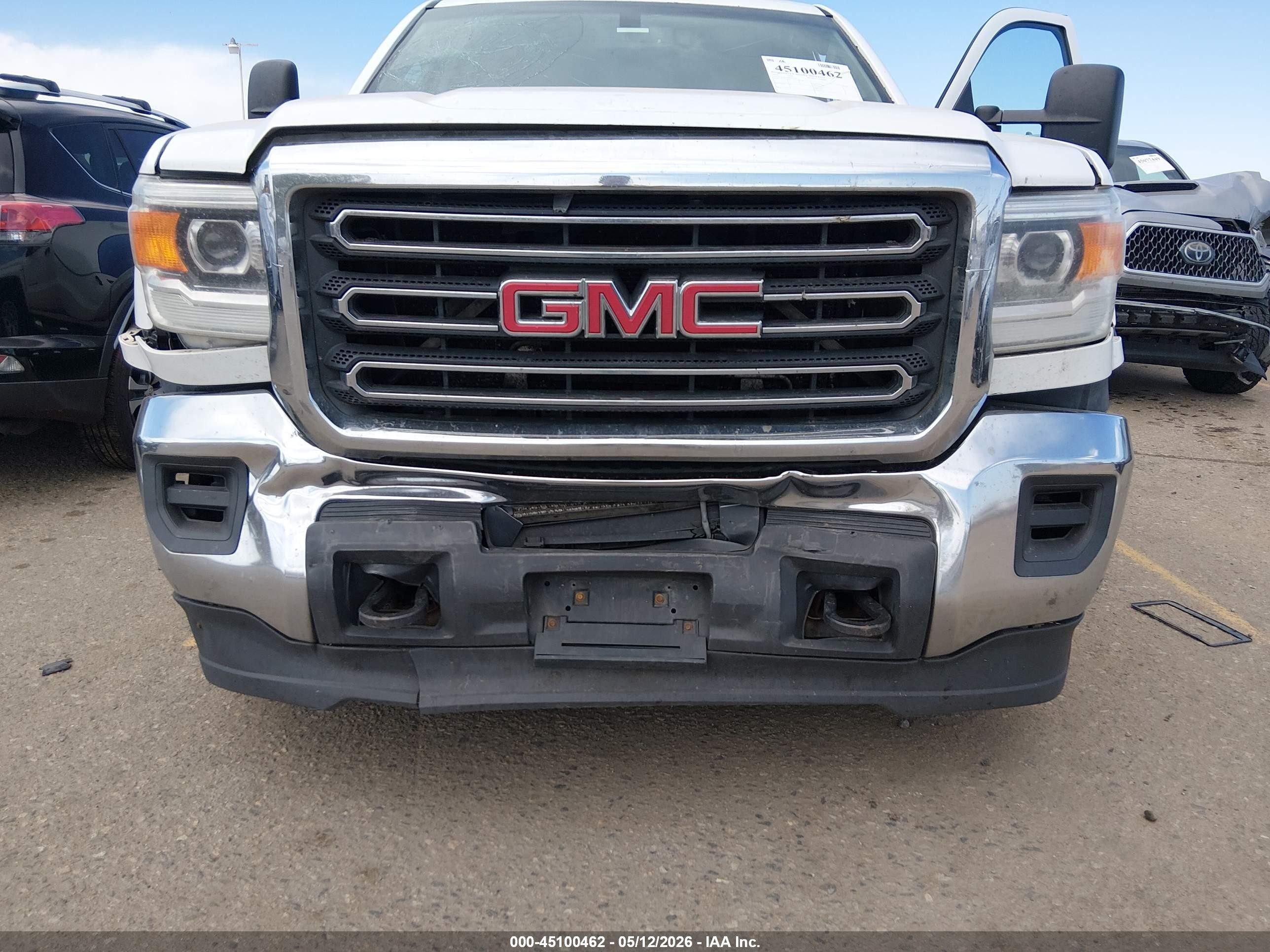 2015 Gmc Sierra 2500hd White vin: 1GT12XEG9FF157920