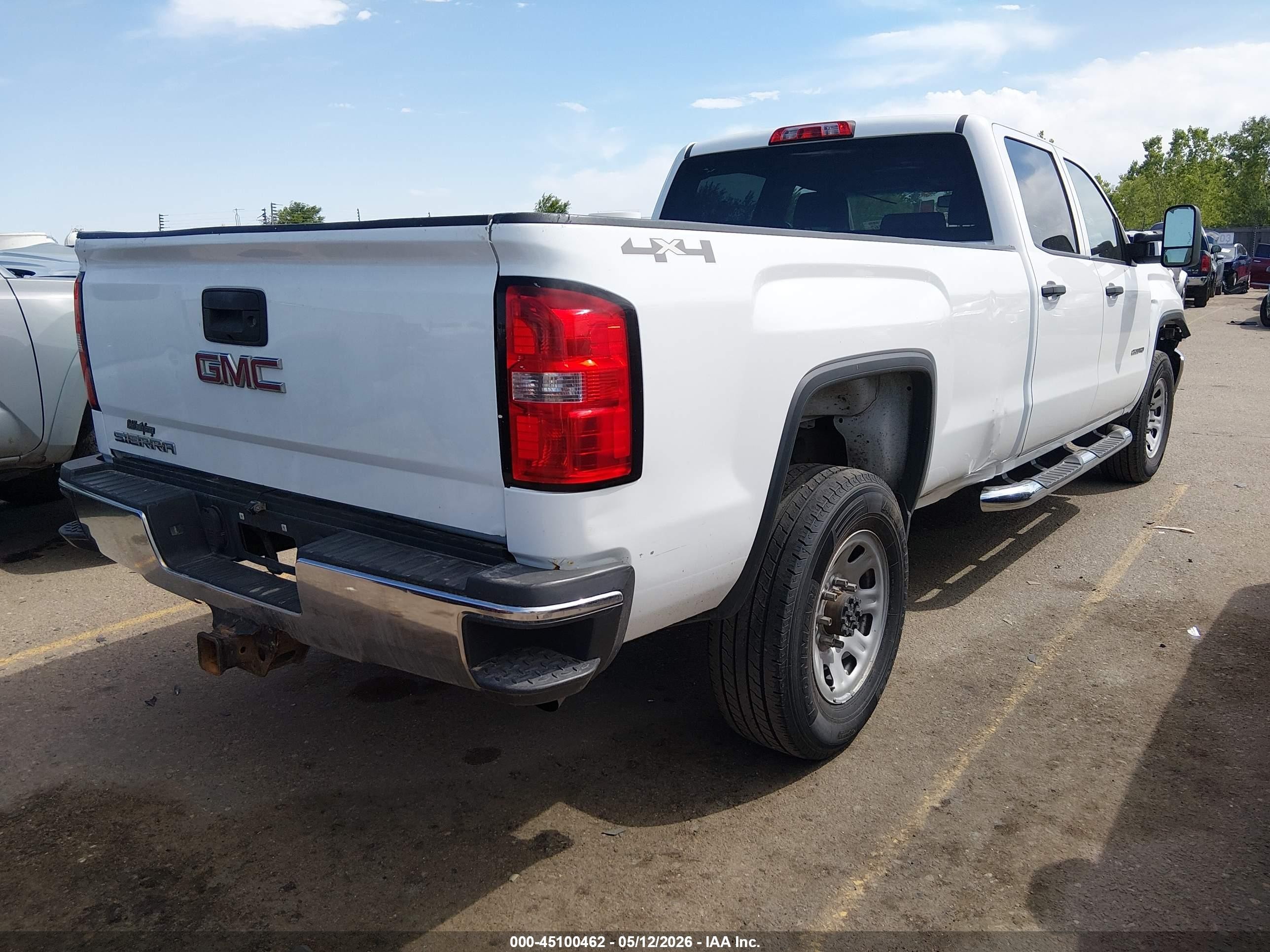 2015 Gmc Sierra 2500hd White vin: 1GT12XEG9FF157920