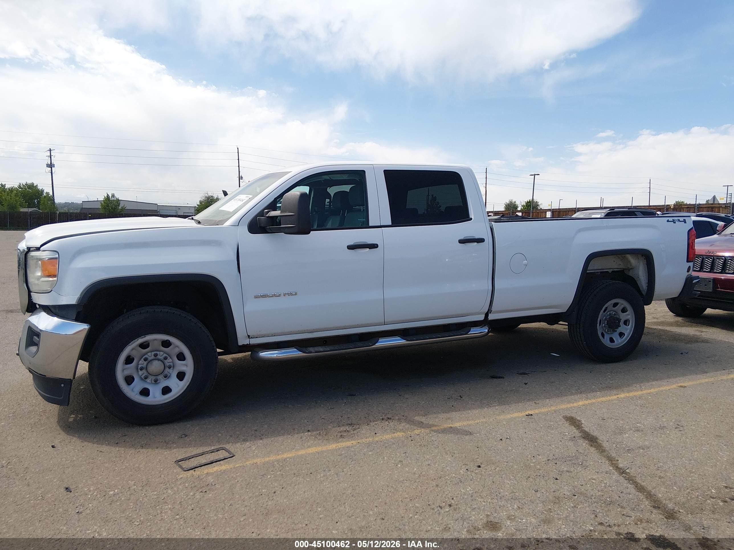 2015 Gmc Sierra 2500hd White vin: 1GT12XEG9FF157920