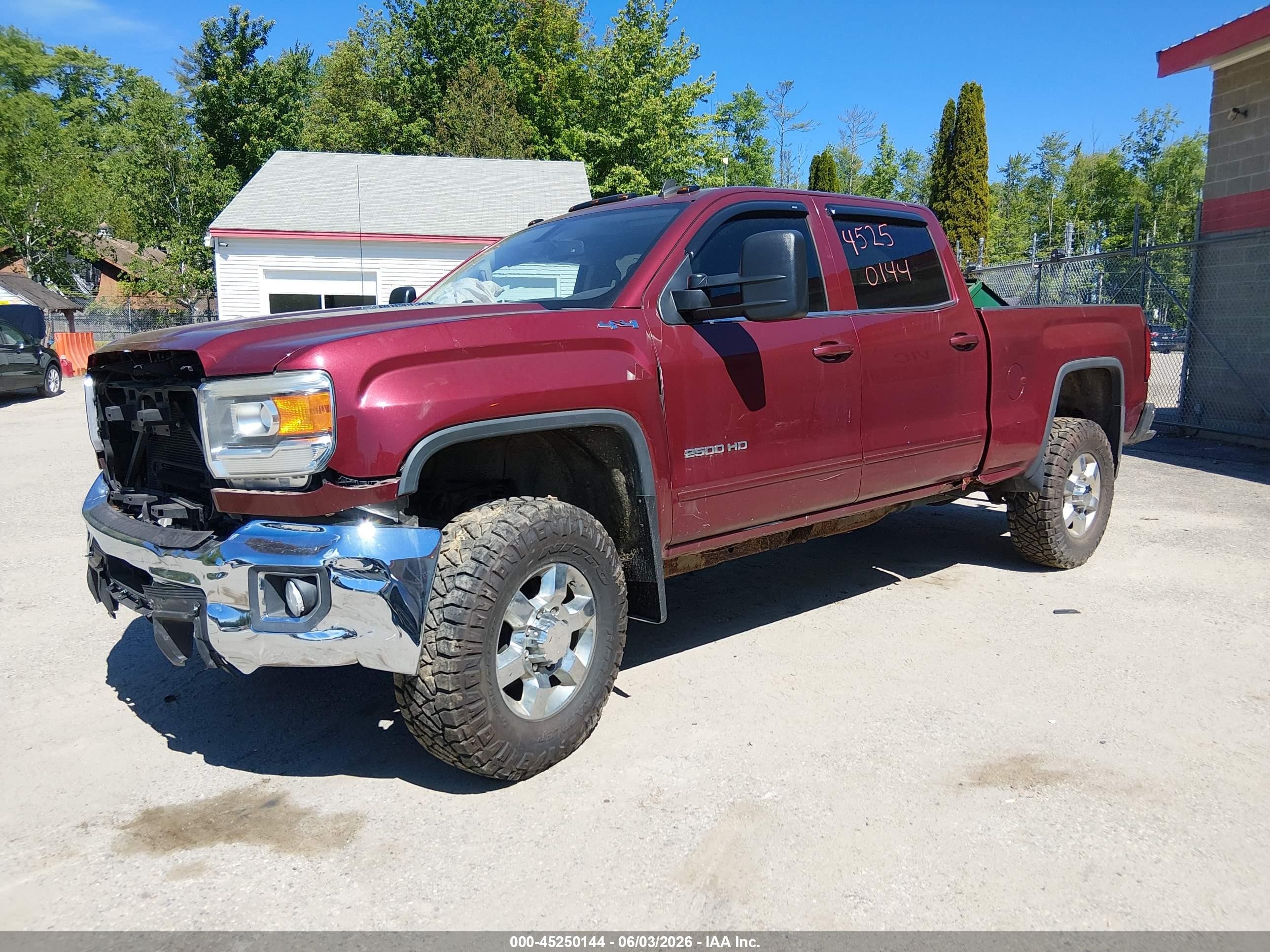 2015 Gmc Sierra 2500hd Sle Maroon vin: 1GT12YE80FF112086