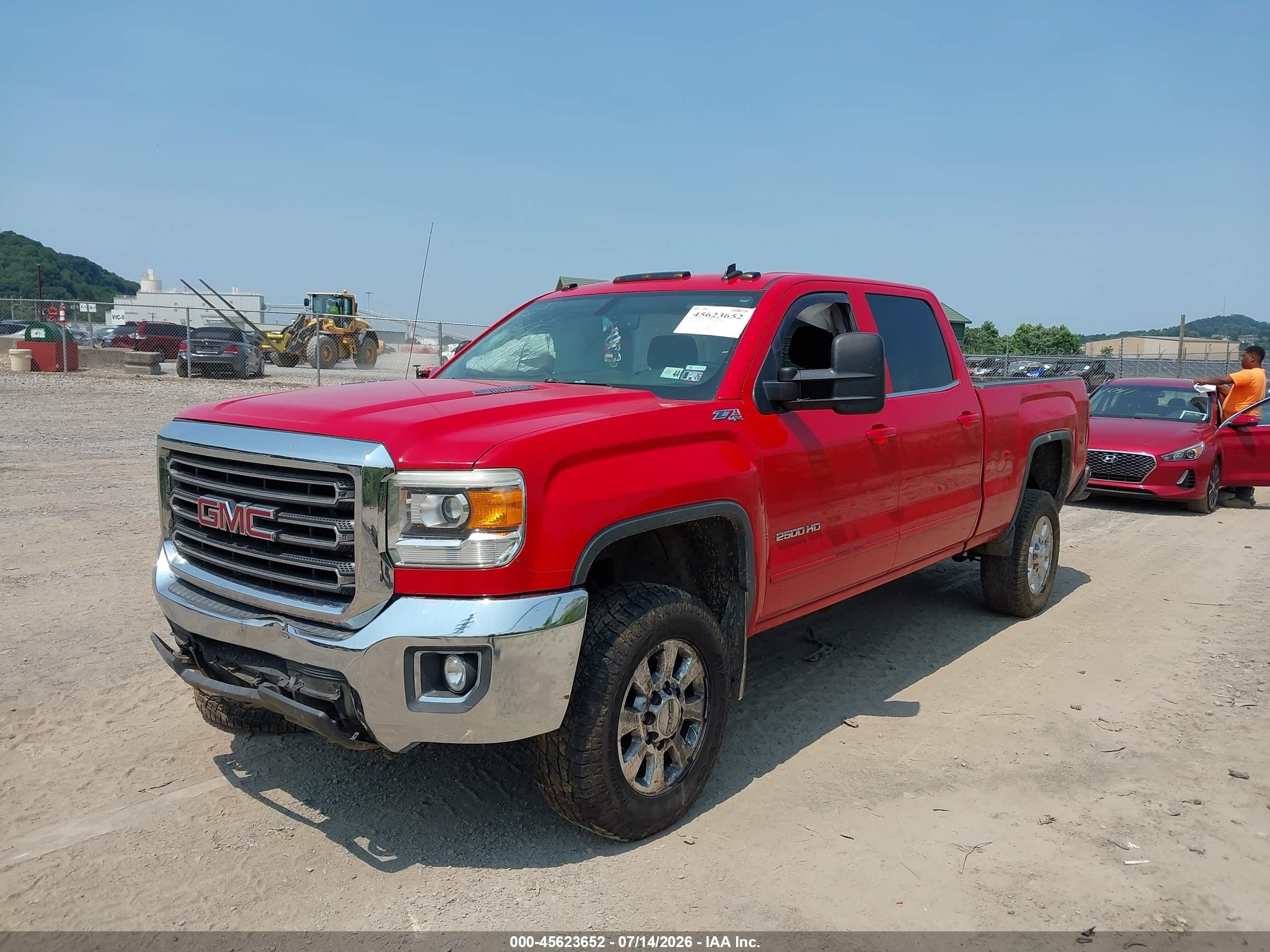 2015 Gmc Sierra 2500hd Sle Red vin: 1GT12YE84FF136181