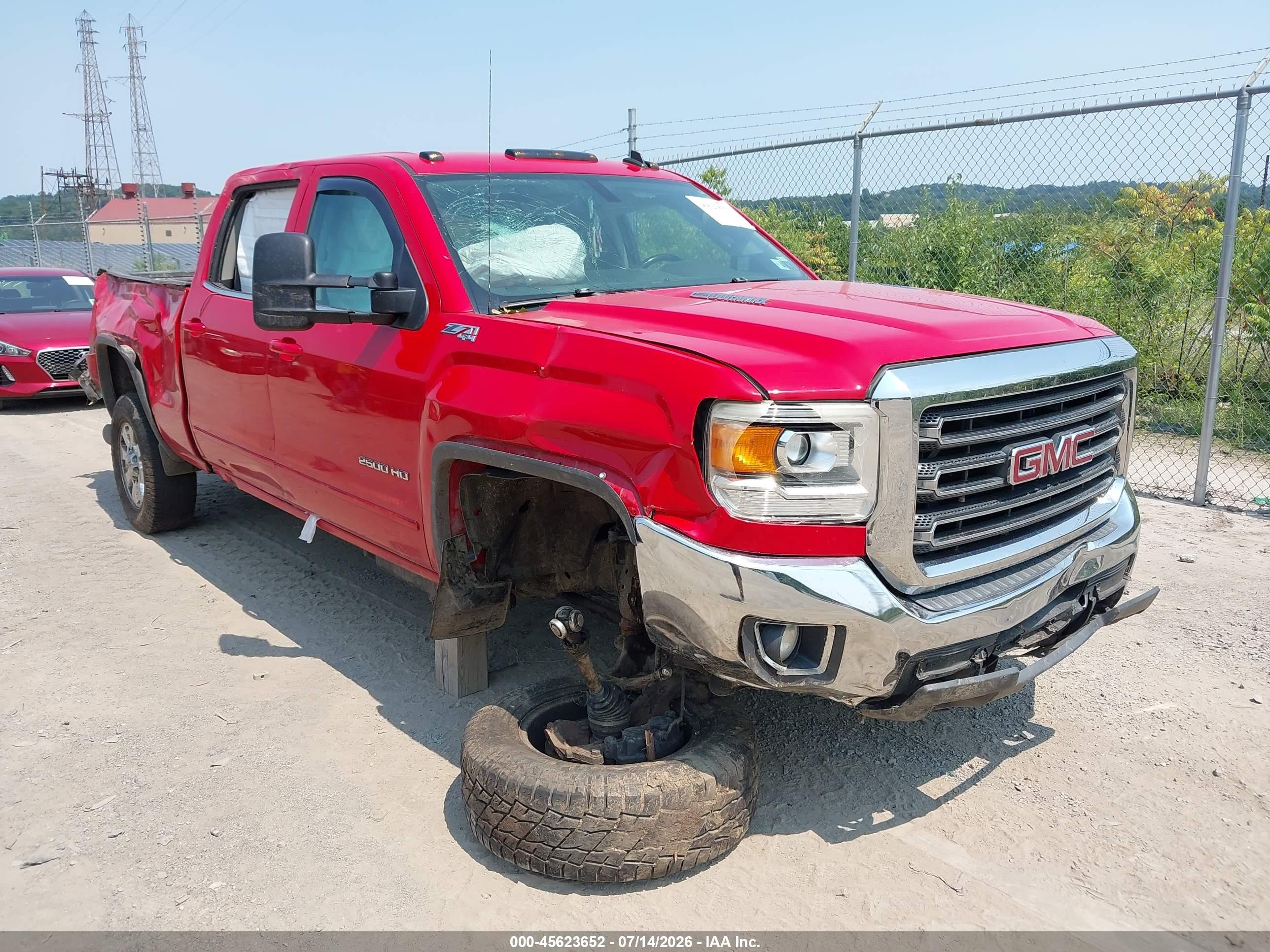 2015 Gmc Sierra 2500hd Sle Red vin: 1GT12YE84FF136181