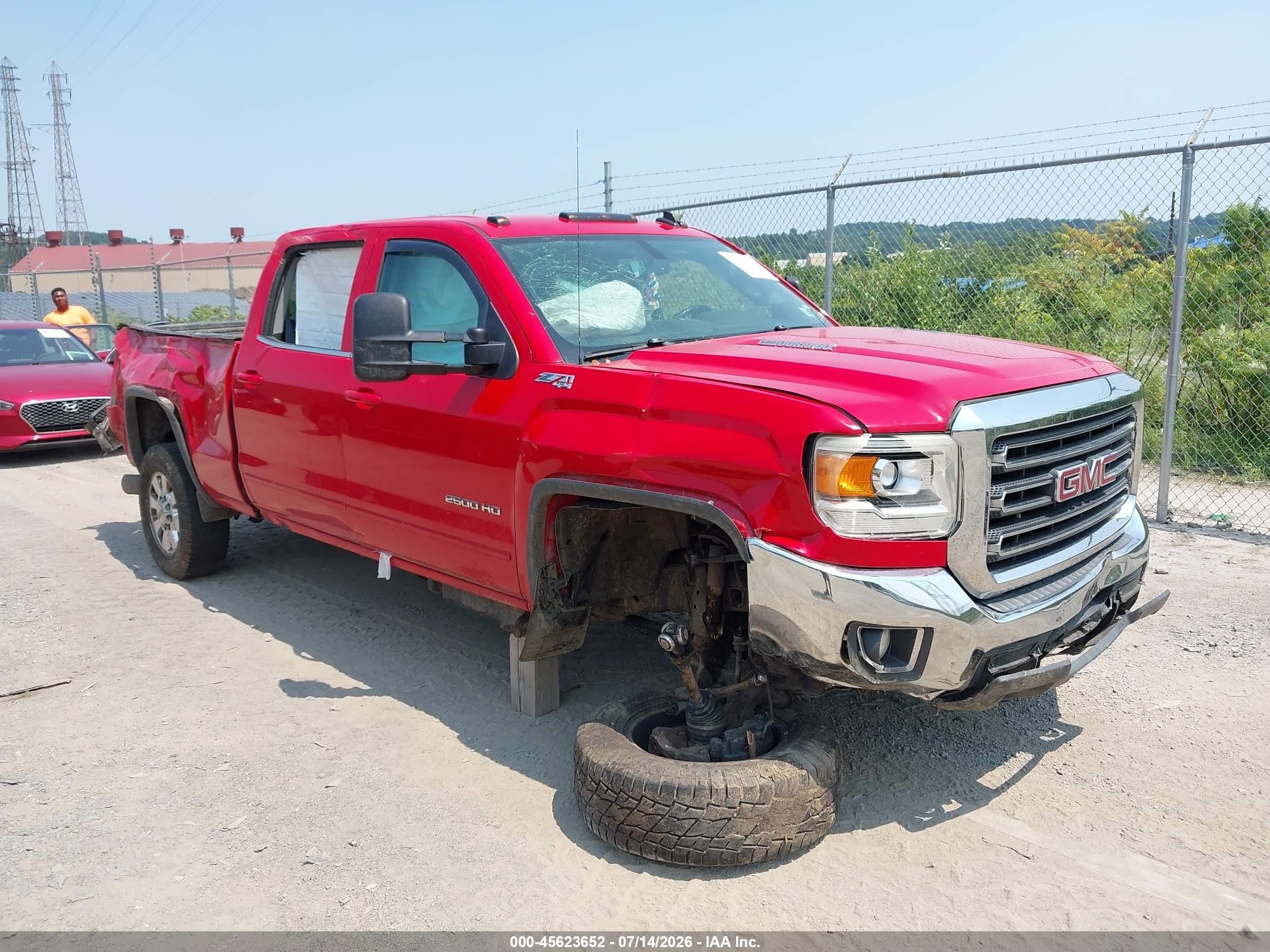 2015 Gmc Sierra 2500hd Sle Red vin: 1GT12YE84FF136181