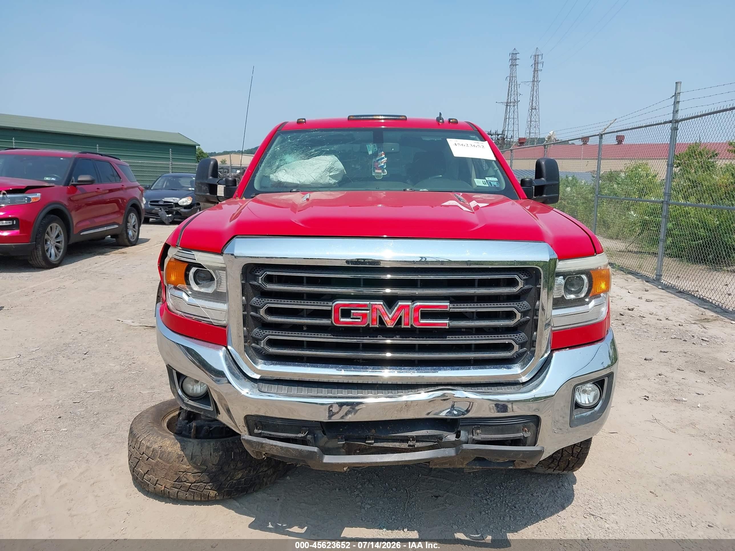 2015 Gmc Sierra 2500hd Sle Red vin: 1GT12YE84FF136181