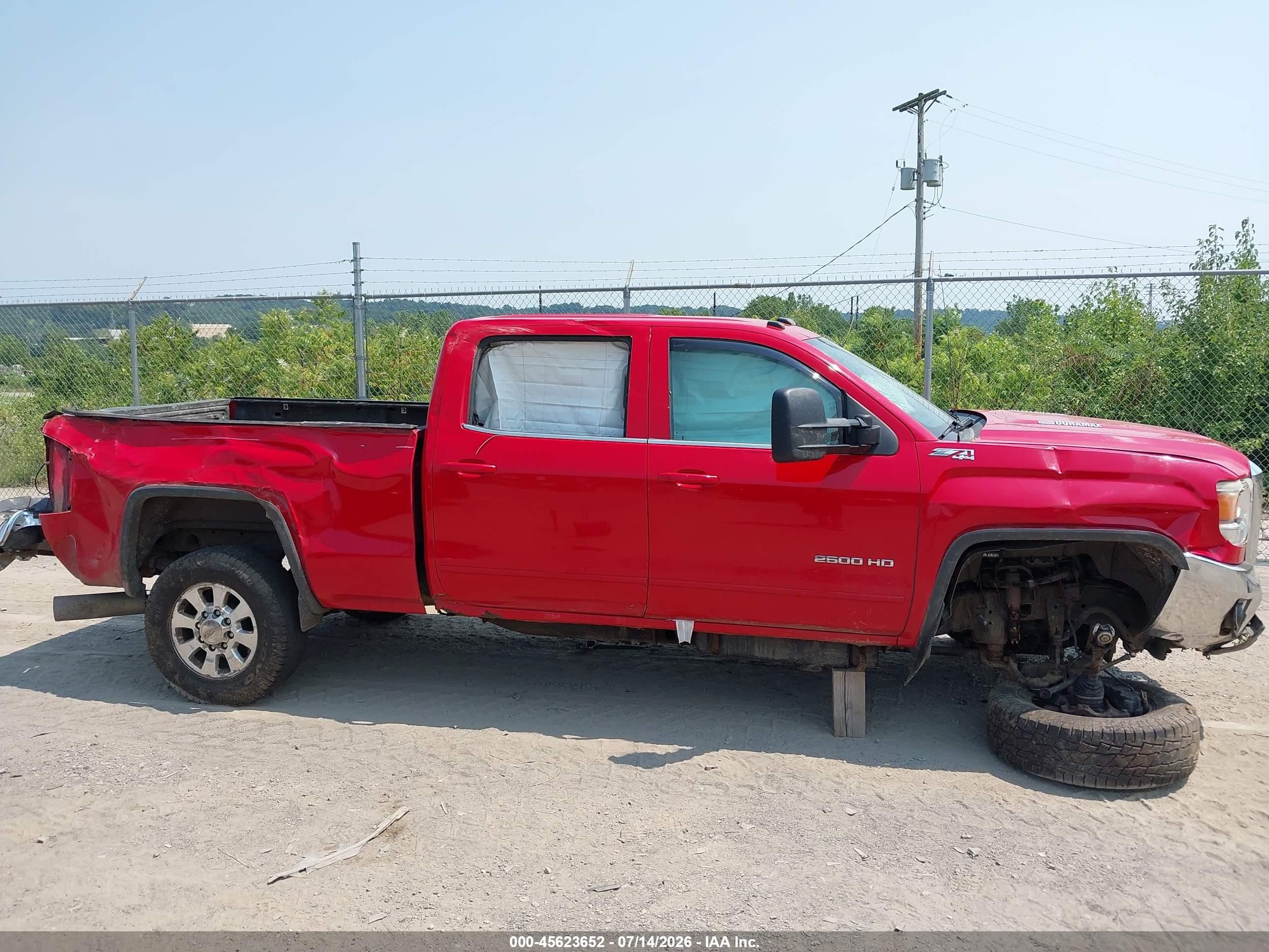 2015 Gmc Sierra 2500hd Sle Red vin: 1GT12YE84FF136181