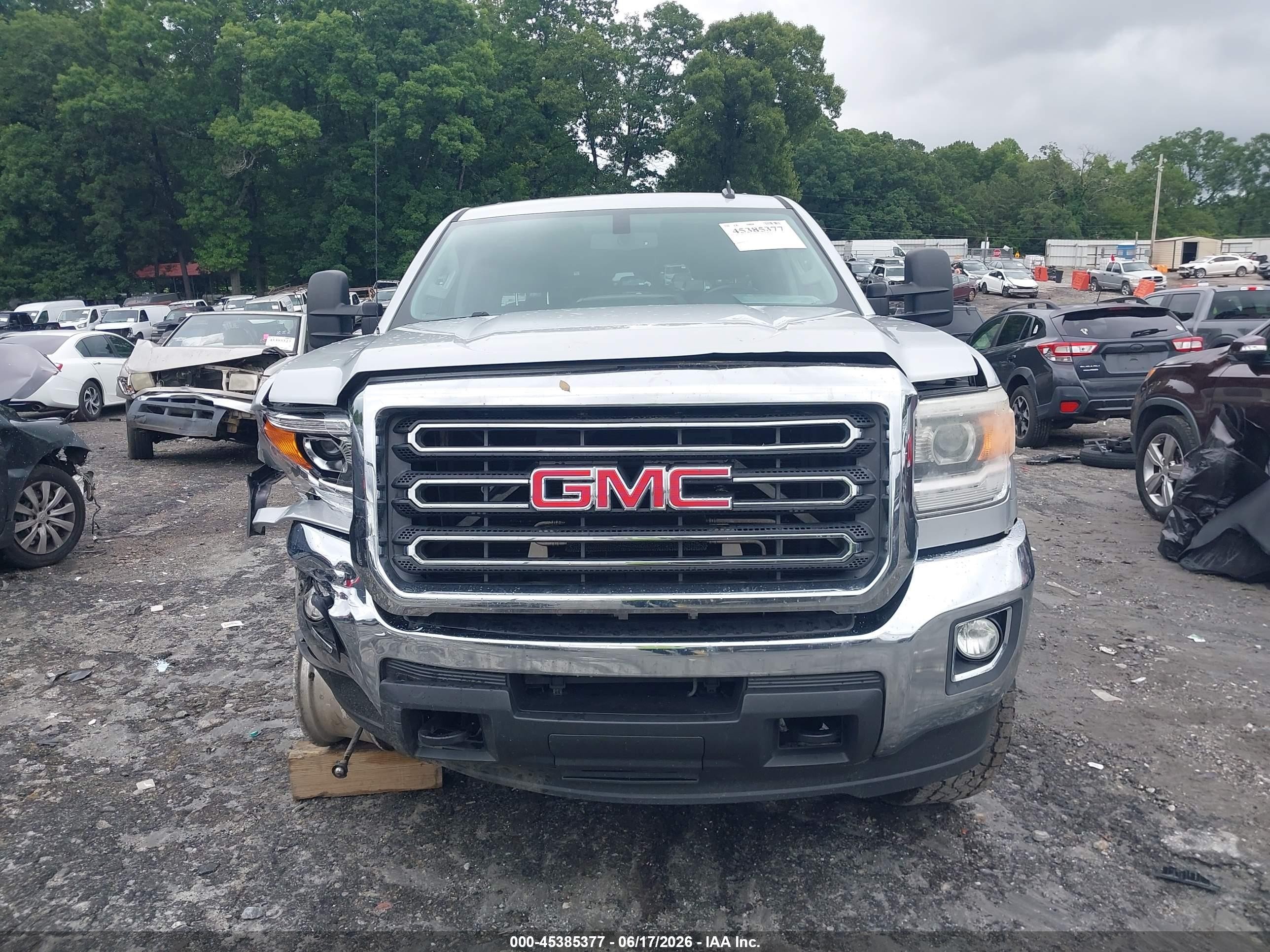 2015 Gmc Sierra 2500hd Sle Silver vin: 1GT12YEG9FF187876