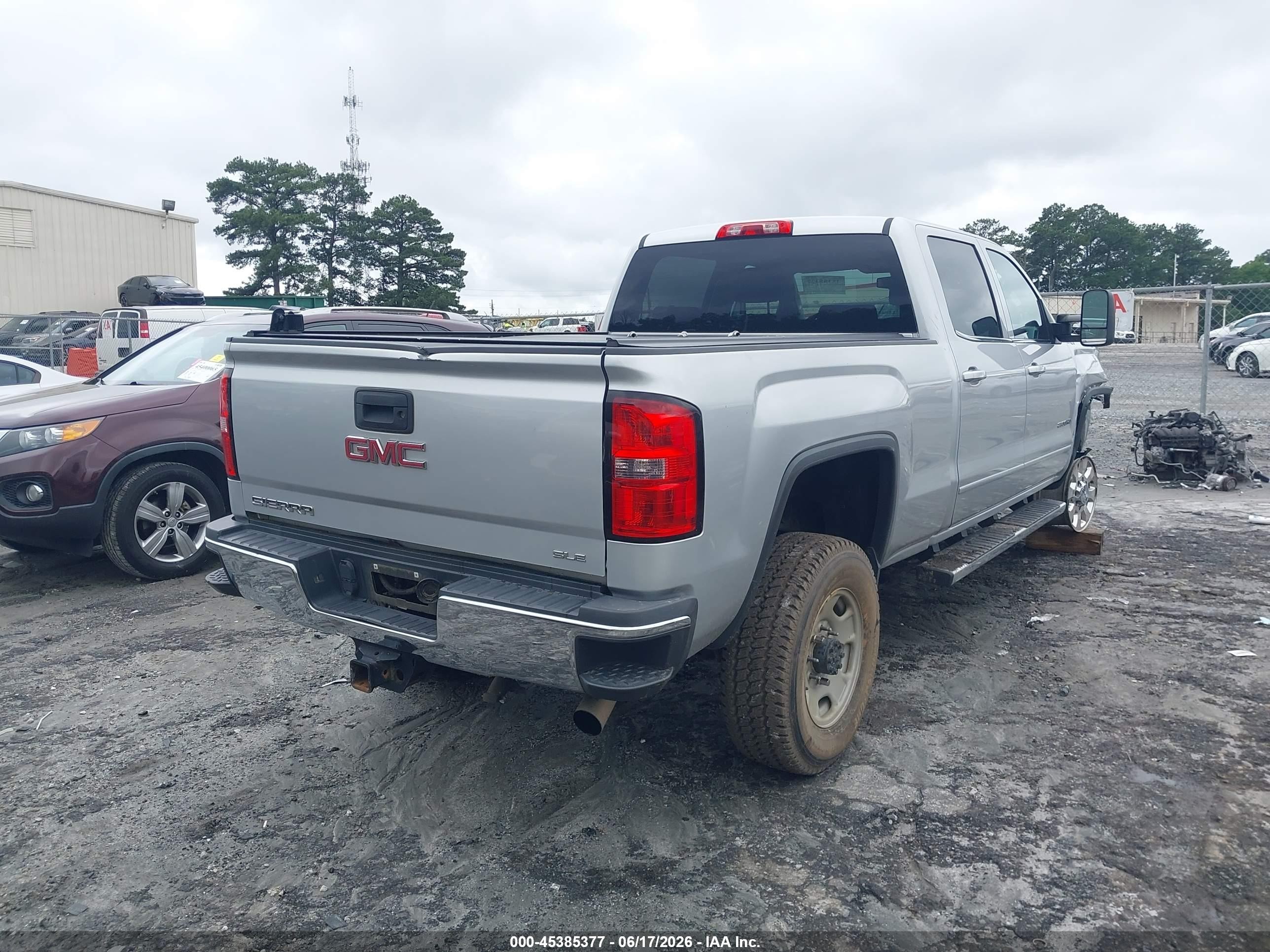 2015 Gmc Sierra 2500hd Sle Silver vin: 1GT12YEG9FF187876