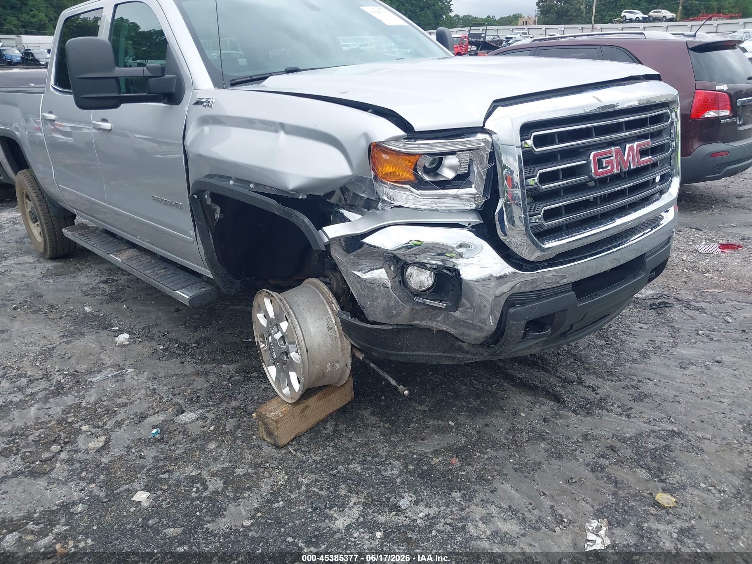2015 Gmc Sierra 2500hd Sle Silver vin: 1GT12YEG9FF187876