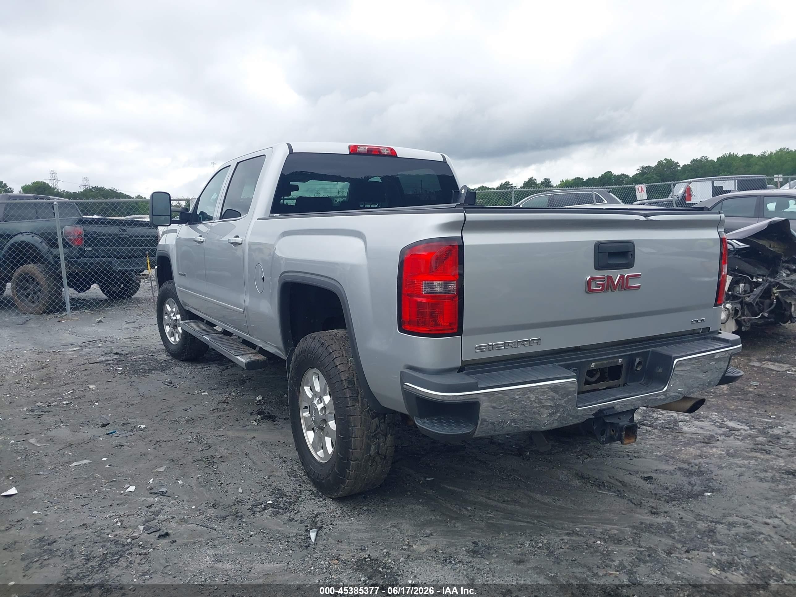 2015 Gmc Sierra 2500hd Sle Silver vin: 1GT12YEG9FF187876
