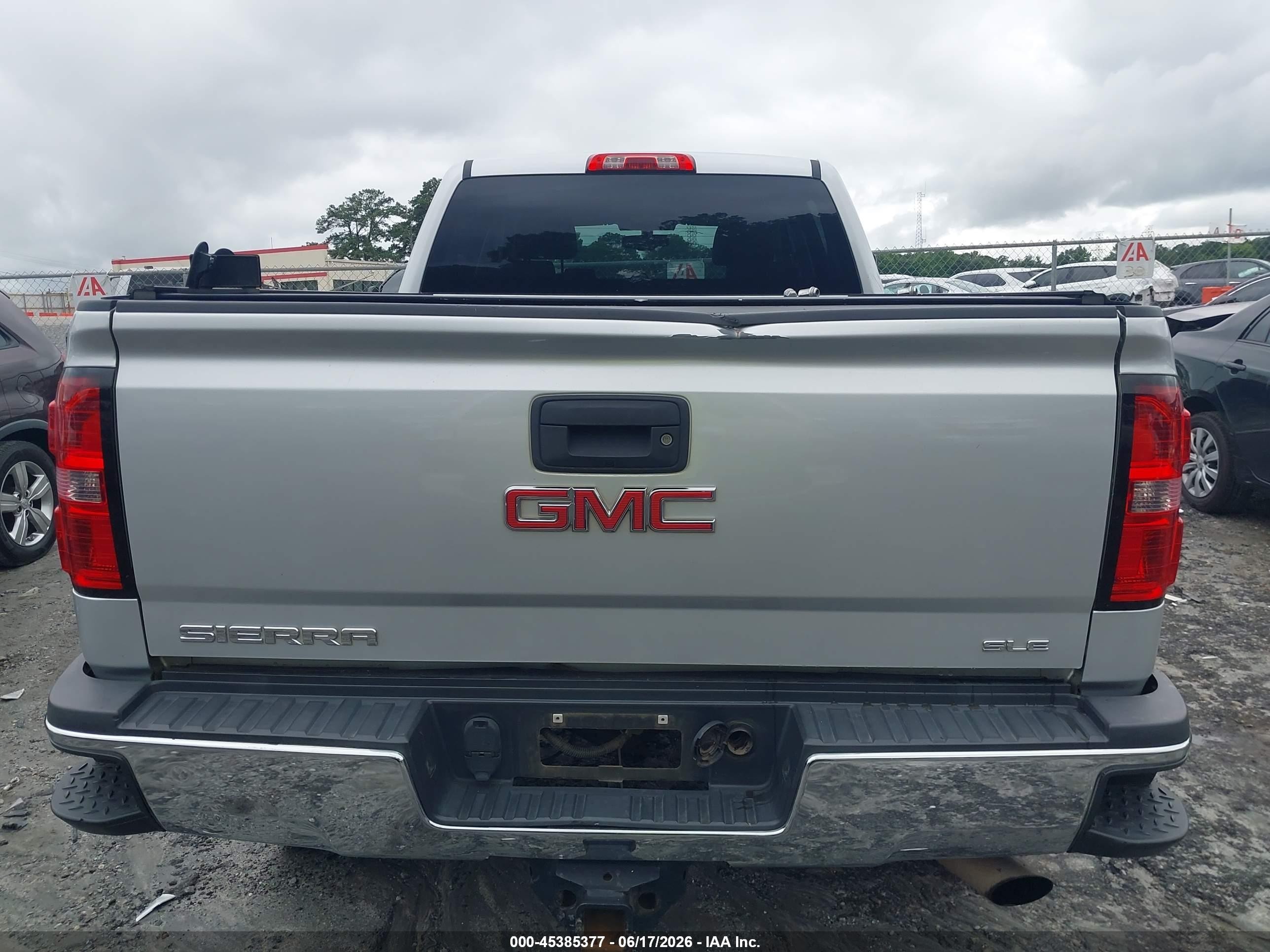 2015 Gmc Sierra 2500hd Sle Silver vin: 1GT12YEG9FF187876