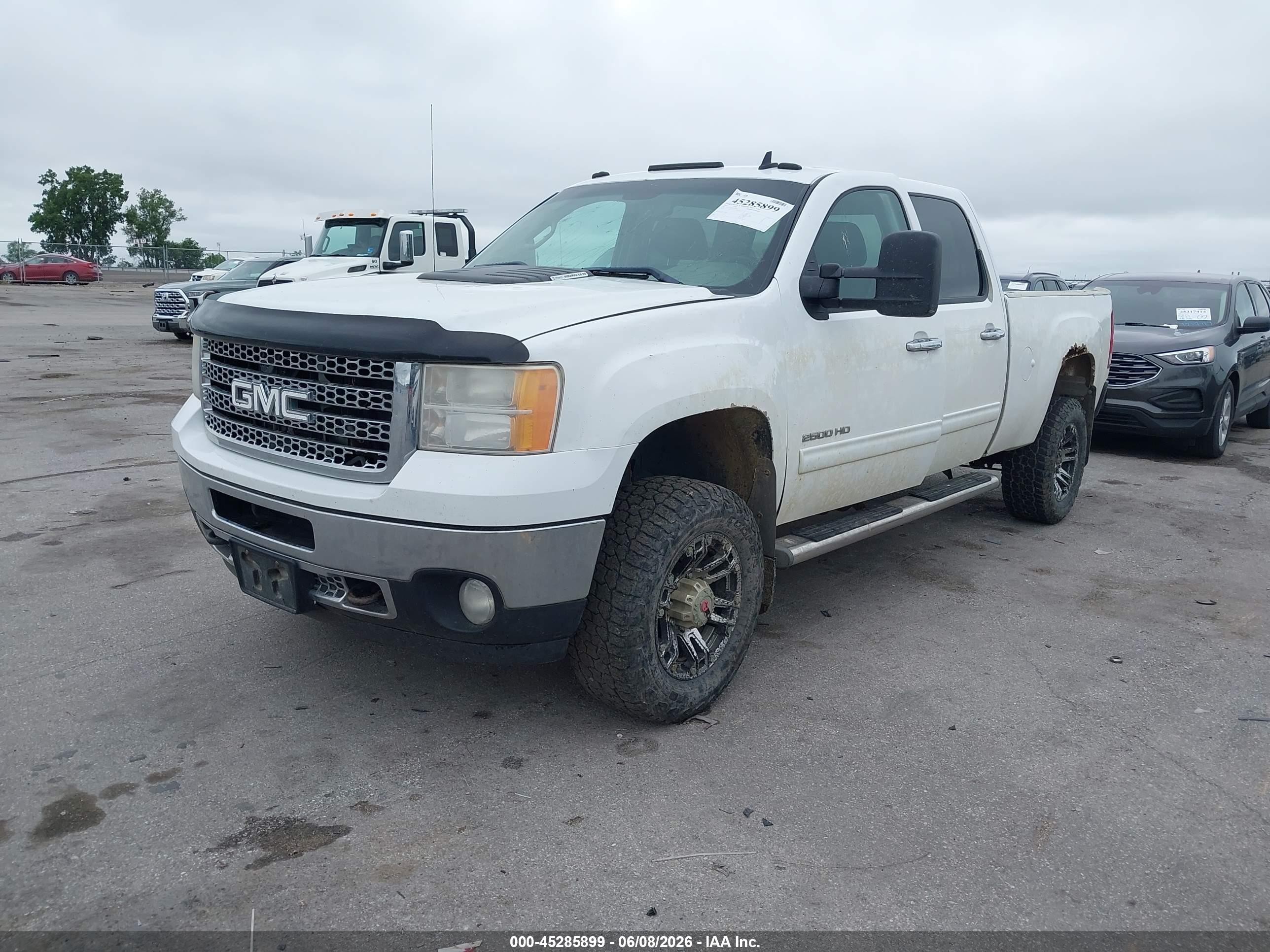 2013 Gmc Sierra 2500hd Work Truck White vin: 1GT12ZC89DF214170