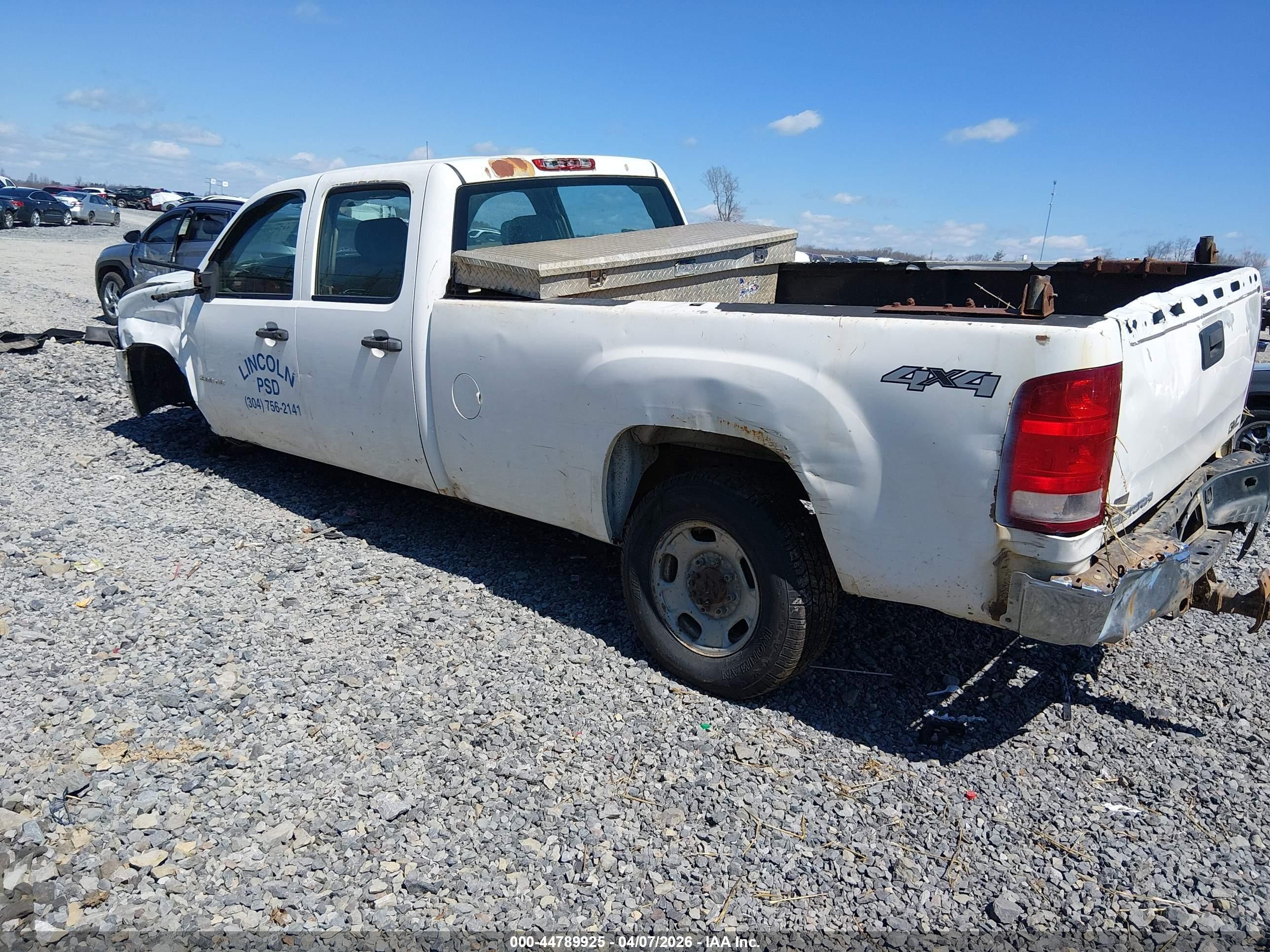 2013 Gmc Sierra 2500hd Work Truck White vin: 1GT12ZCG3DF127937