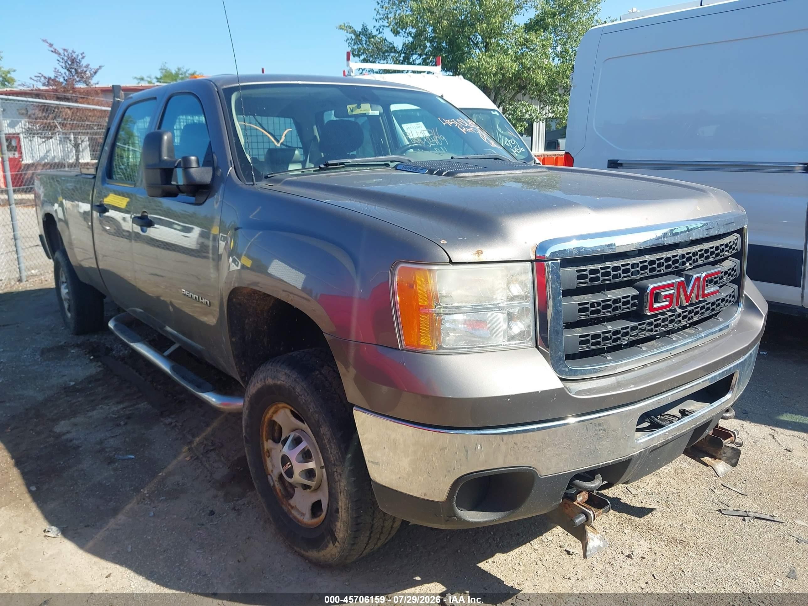 2013 Gmc Sierra 2500hd Work Truck Gray vin: 1GT12ZCG5DF134825