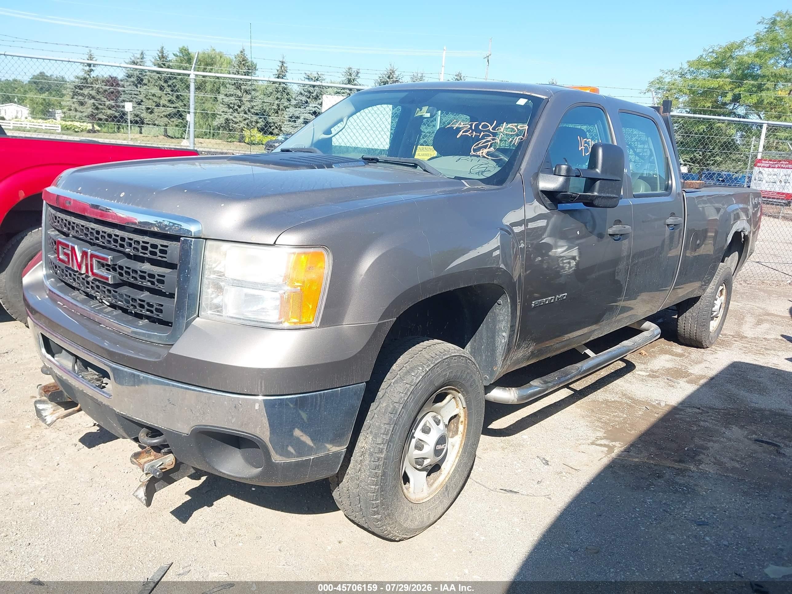 2013 Gmc Sierra 2500hd Work Truck Gray vin: 1GT12ZCG5DF134825
