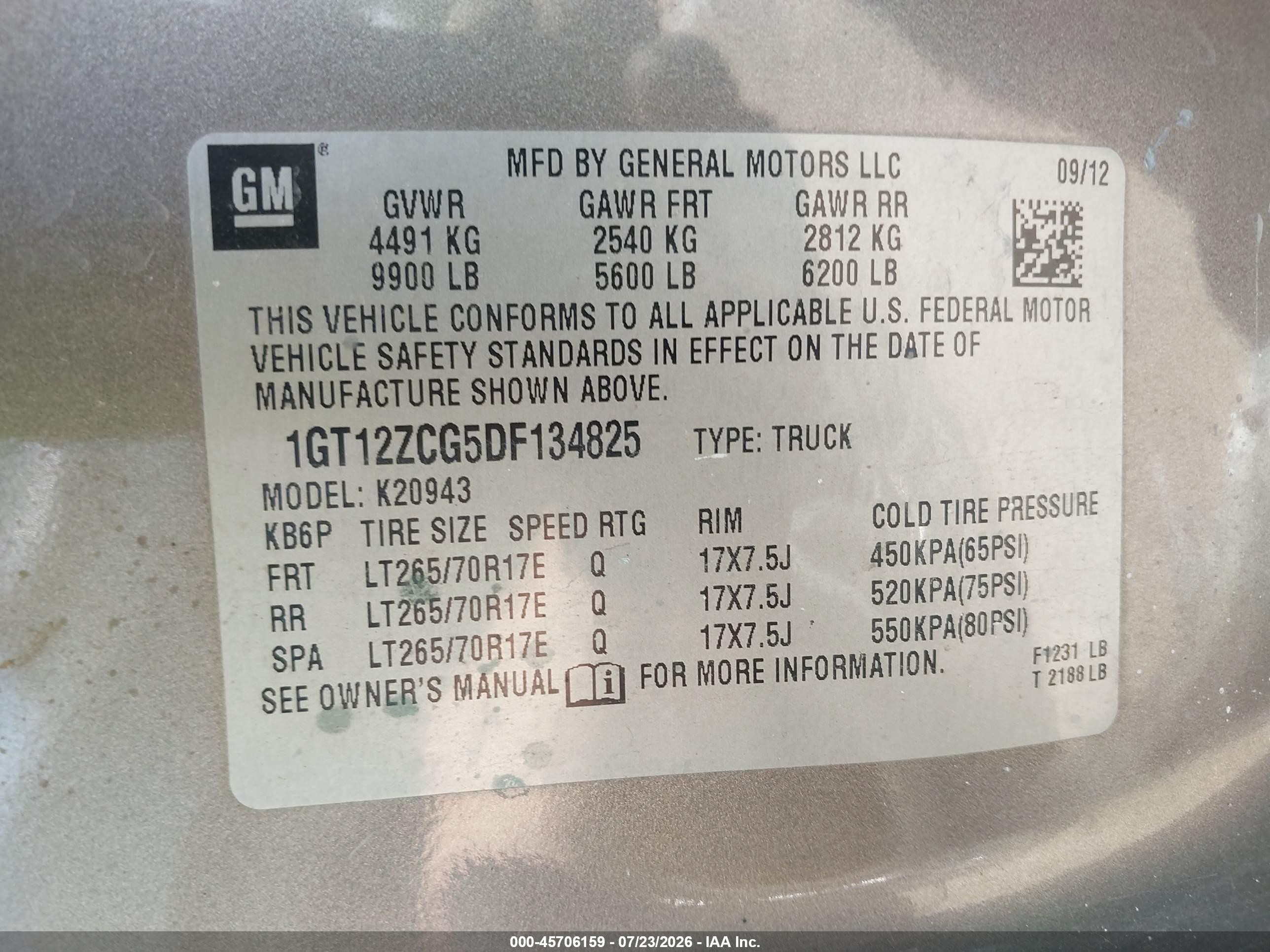 2013 Gmc Sierra 2500hd Work Truck Gray vin: 1GT12ZCG5DF134825