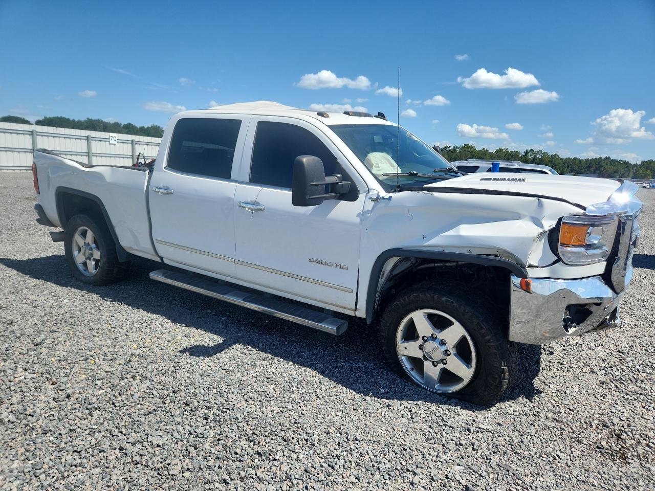 2015 Gmc Sierra K2500 Slt White vin: 1GT12ZE82FF138579