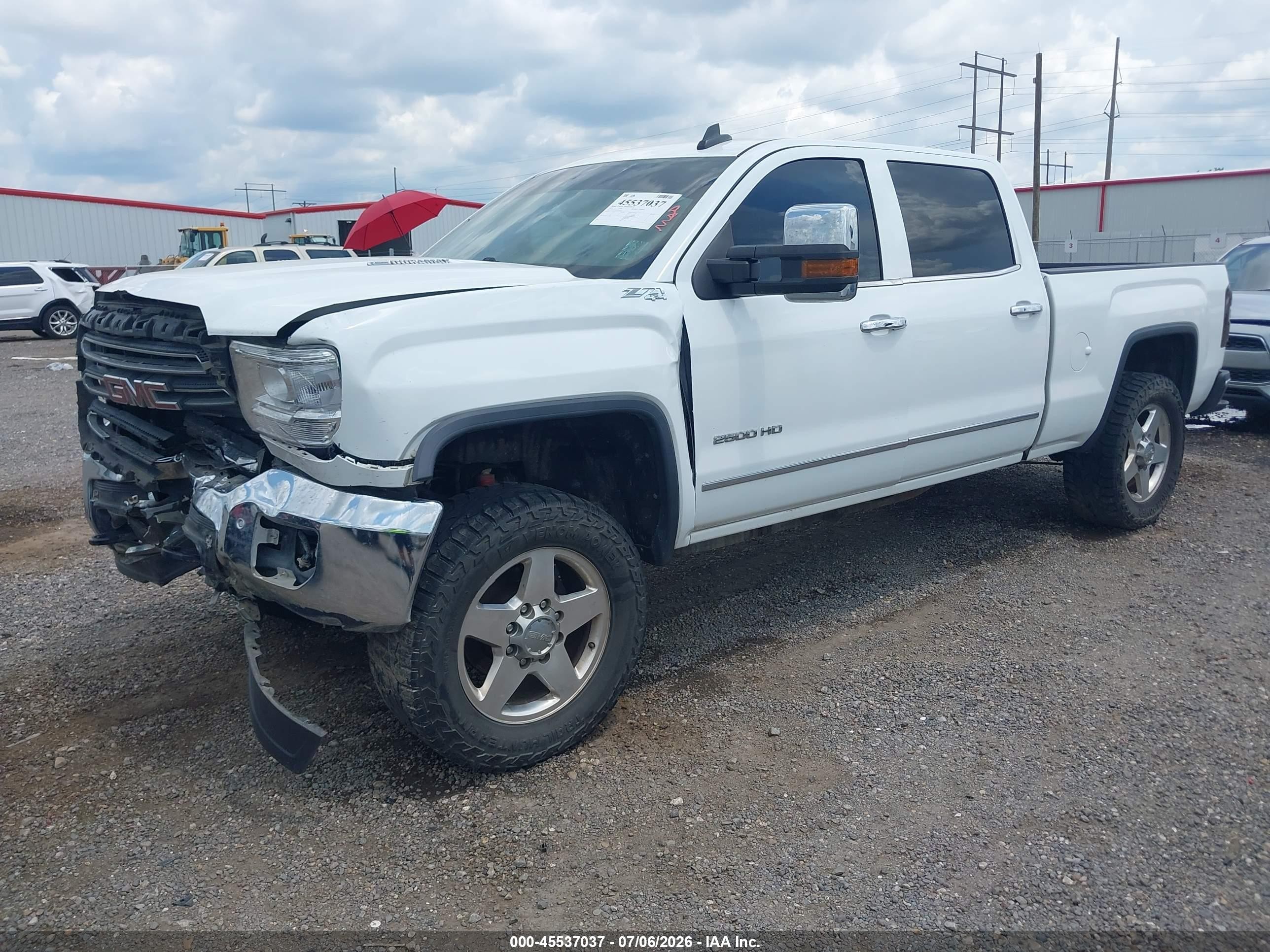2015 Gmc Sierra 2500hd Available Wifi Slt White vin: 1GT12ZE82FF610747