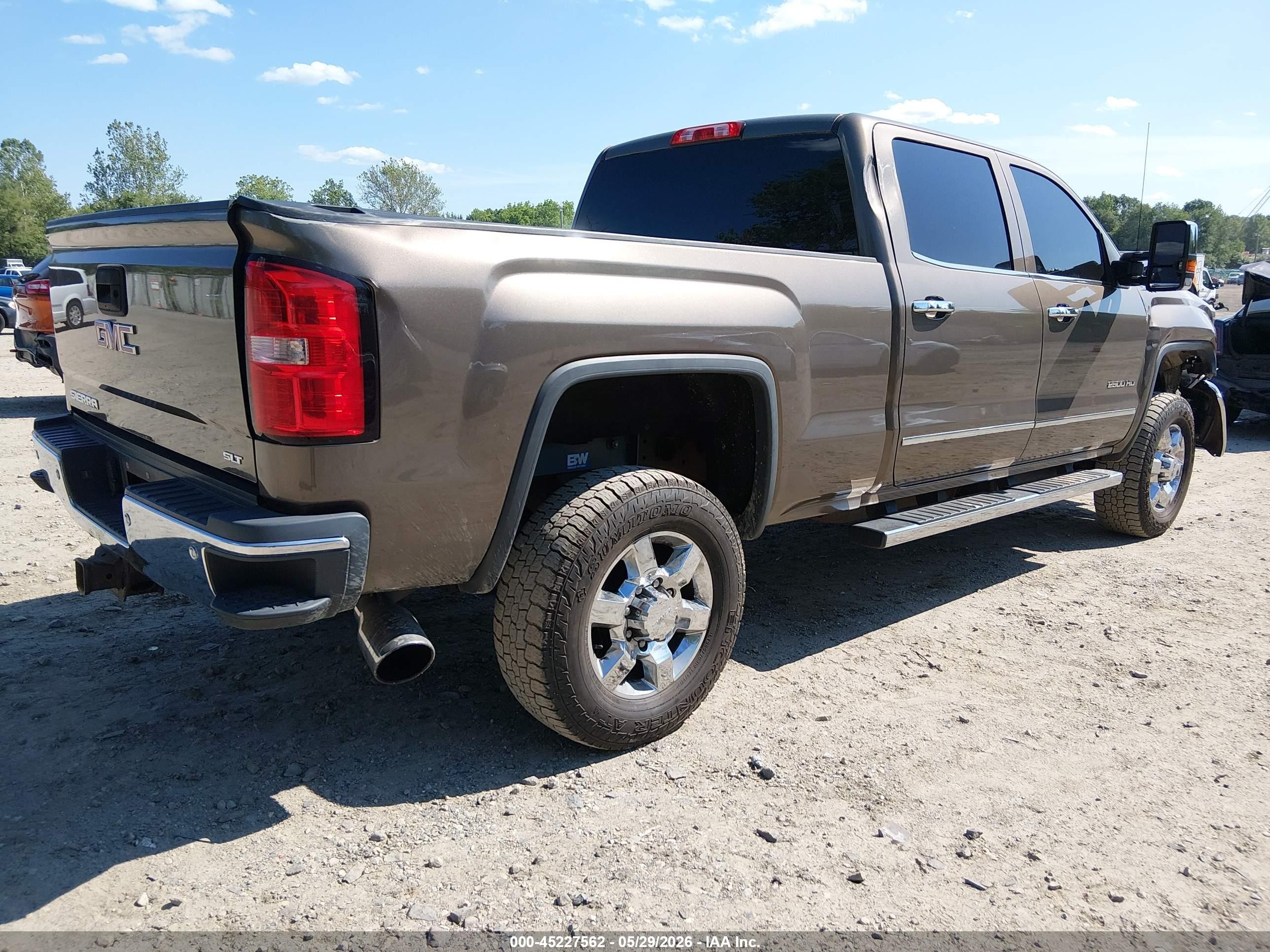 2015 Gmc Sierra 2500hd Slt Brown vin: 1GT12ZE84FF630823