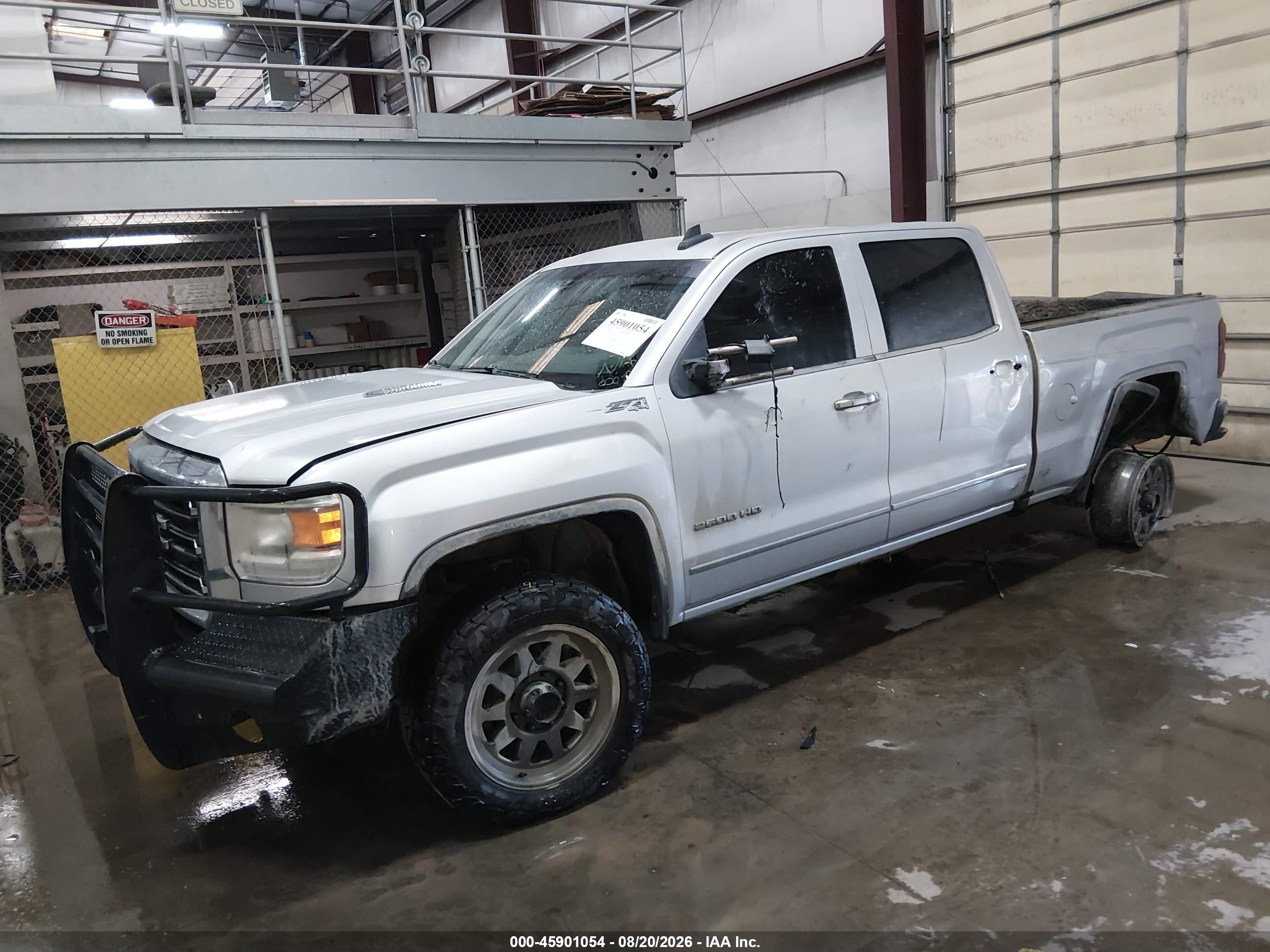 2015 Gmc Sierra 2500hd Available Wifi Slt Silver vin: 1GT12ZE89FF662859