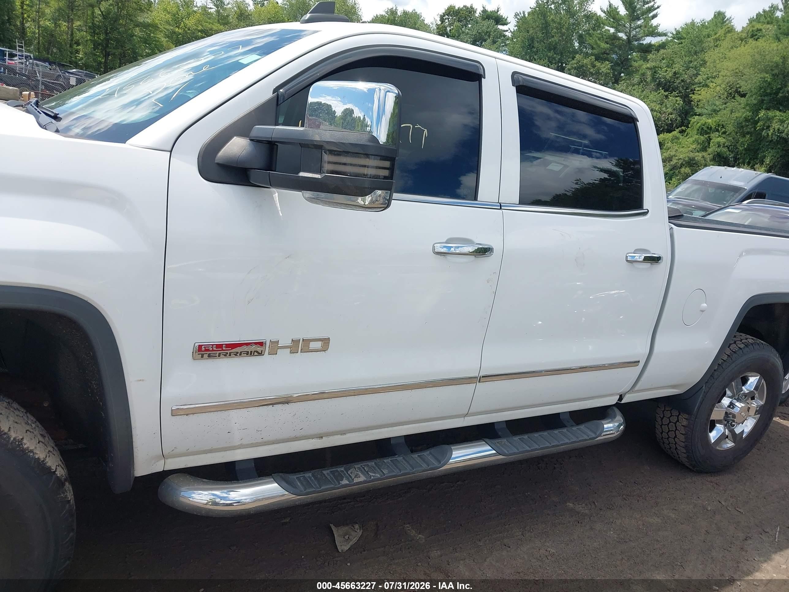 2015 Gmc Sierra 2500hd Available Wifi Slt White vin: 1GT12ZEG3FF544913