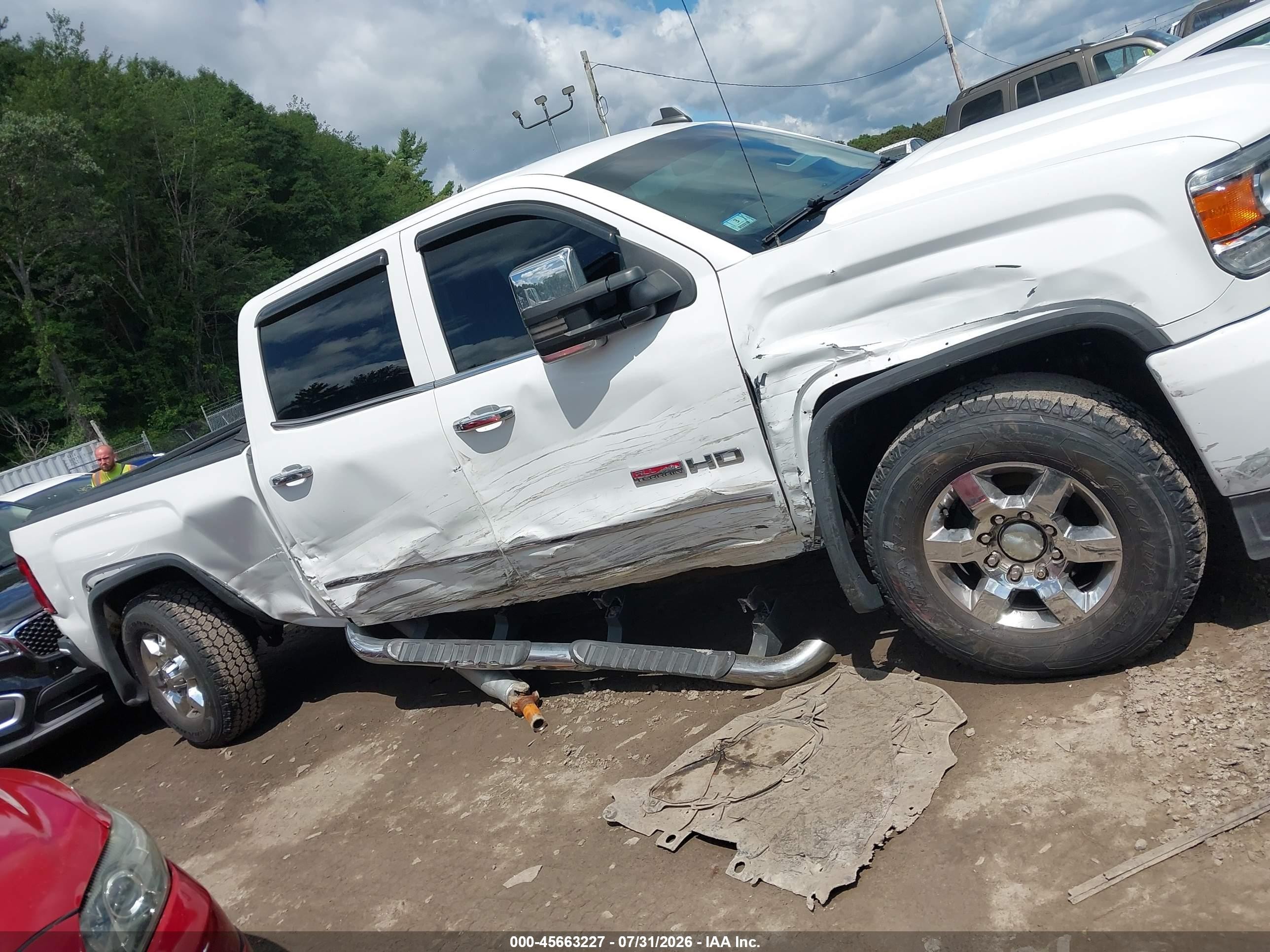 2015 Gmc Sierra 2500hd Available Wifi Slt White vin: 1GT12ZEG3FF544913