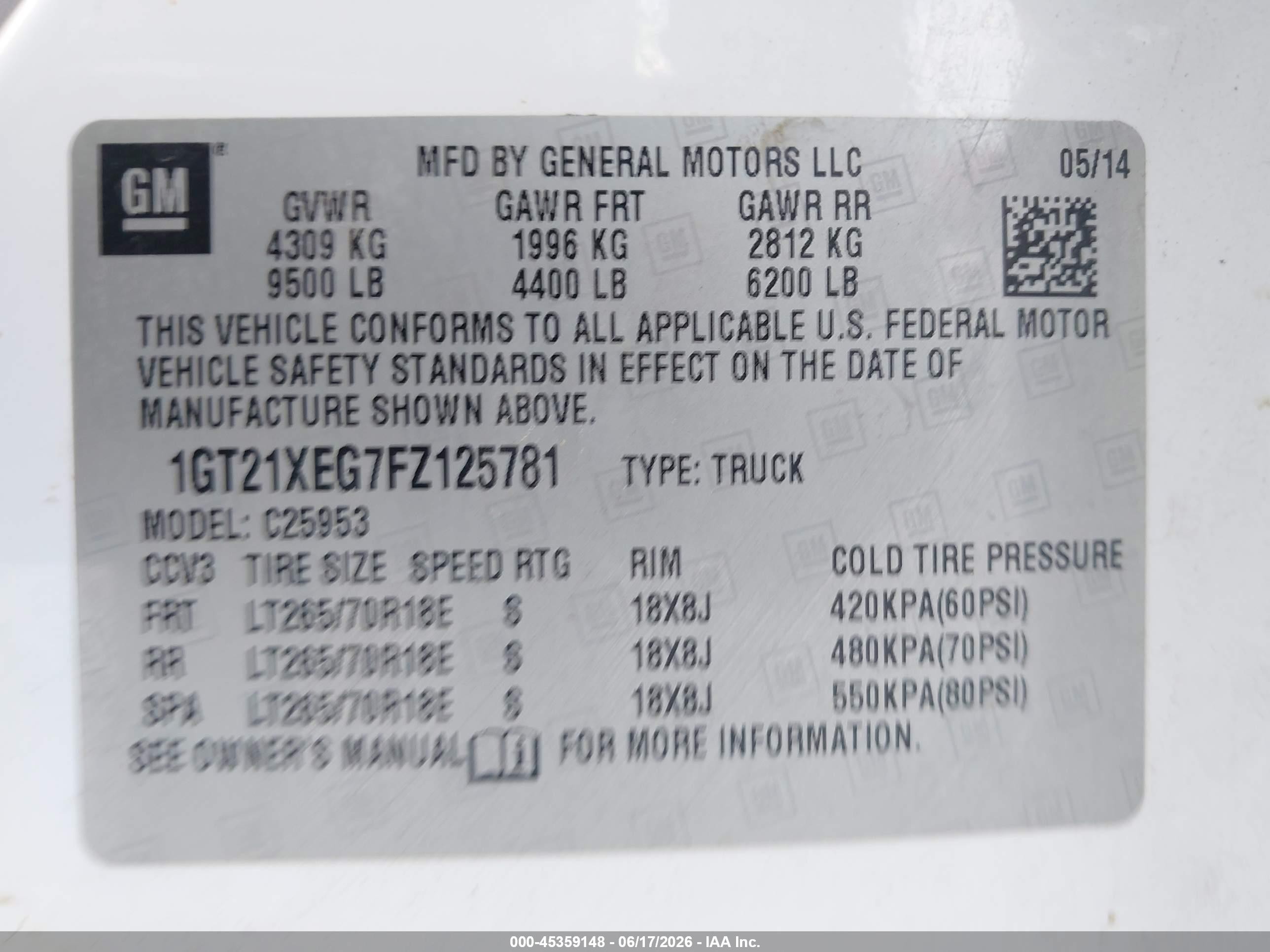 2015 Gmc Sierra 2500hd   White vin: 1GT21XEG7FZ125781