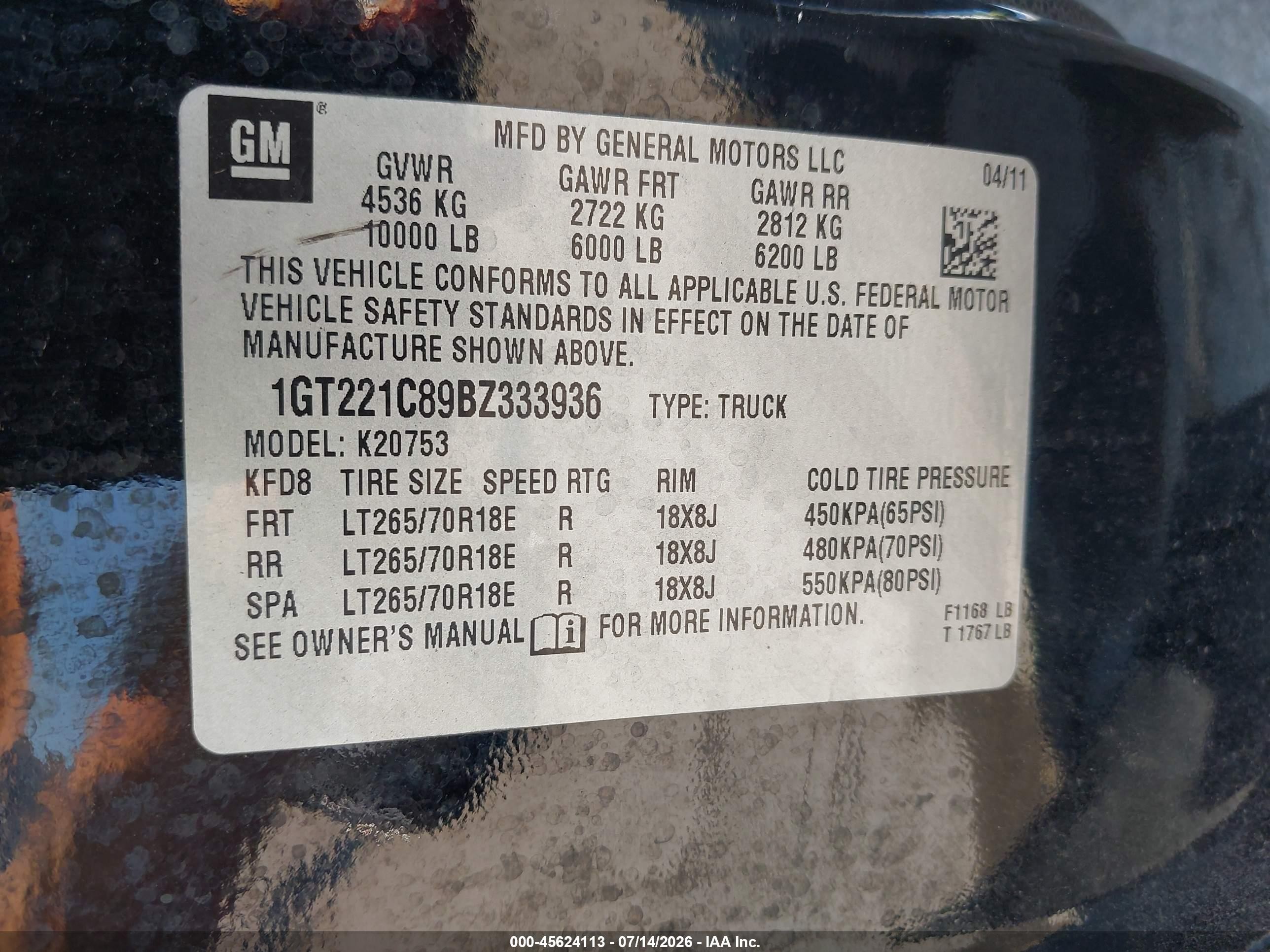 2011 Gmc Sierra 2500hd Slt Black vin: 1GT221C89BZ333936
