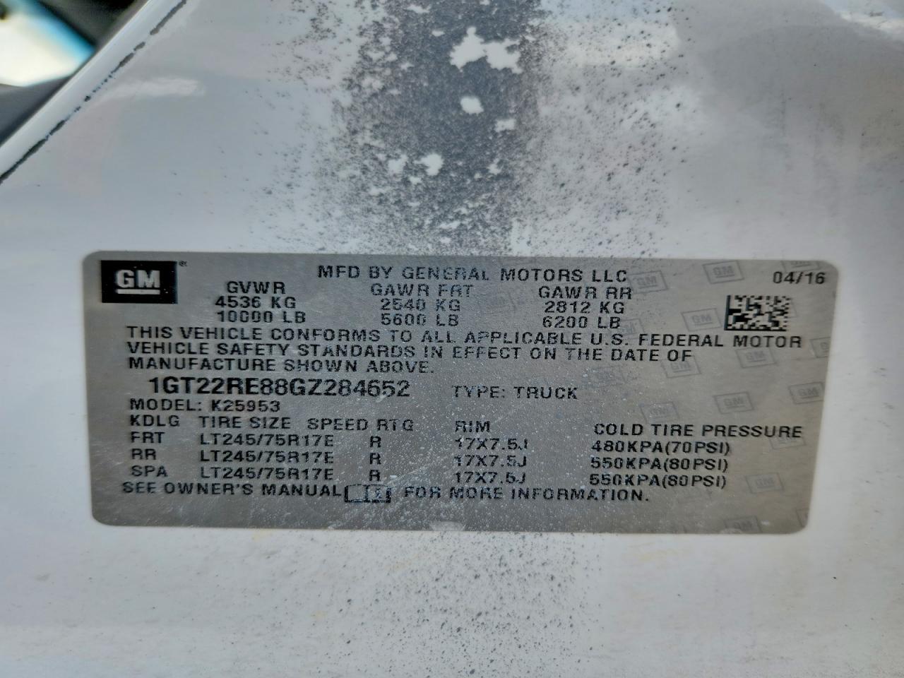 2016 Gmc Sierra K2500 Heavy Duty White vin: 1GT22RE88GZ284652