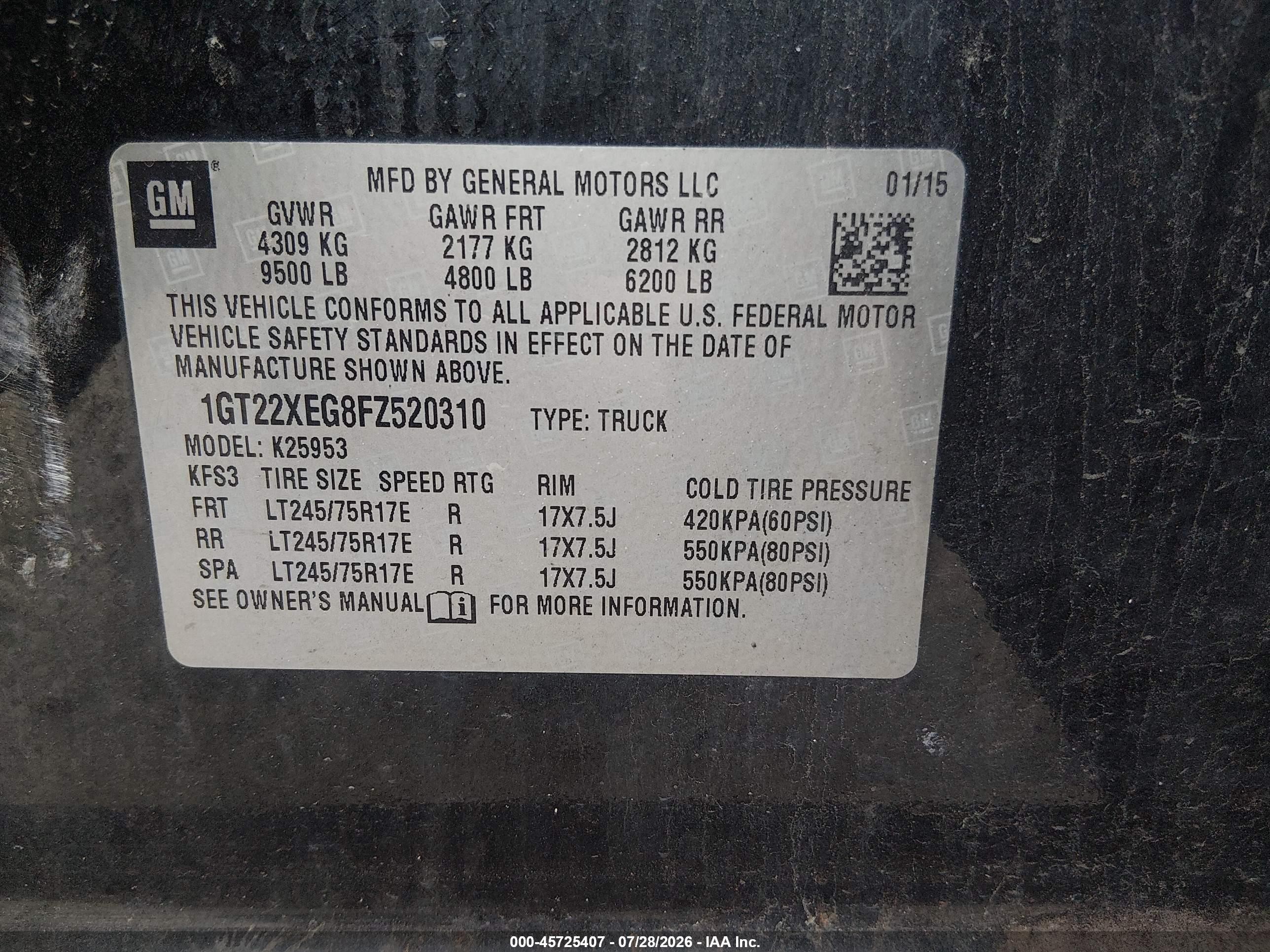 2015 Gmc Sierra 2500hd Available Wifi Black vin: 1GT22XEG8FZ520310