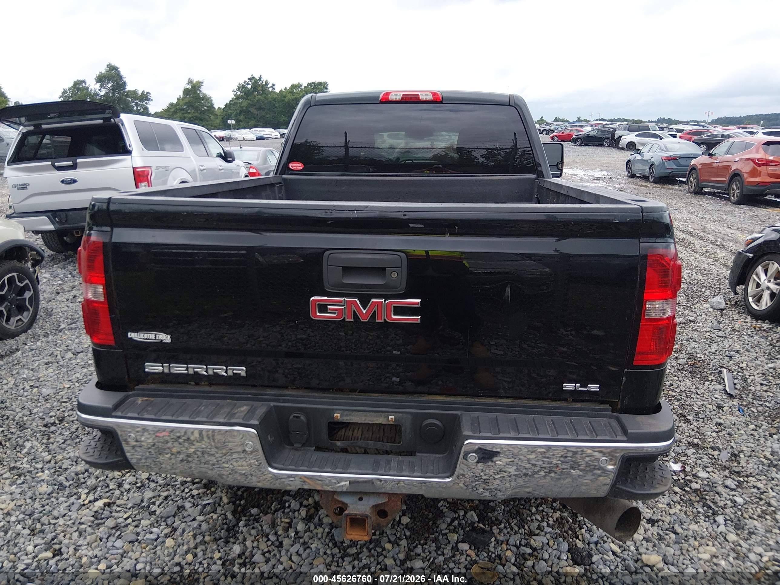 2015 Gmc Sierra 2500hd Sle Black vin: 1GT22YE83FZ504188